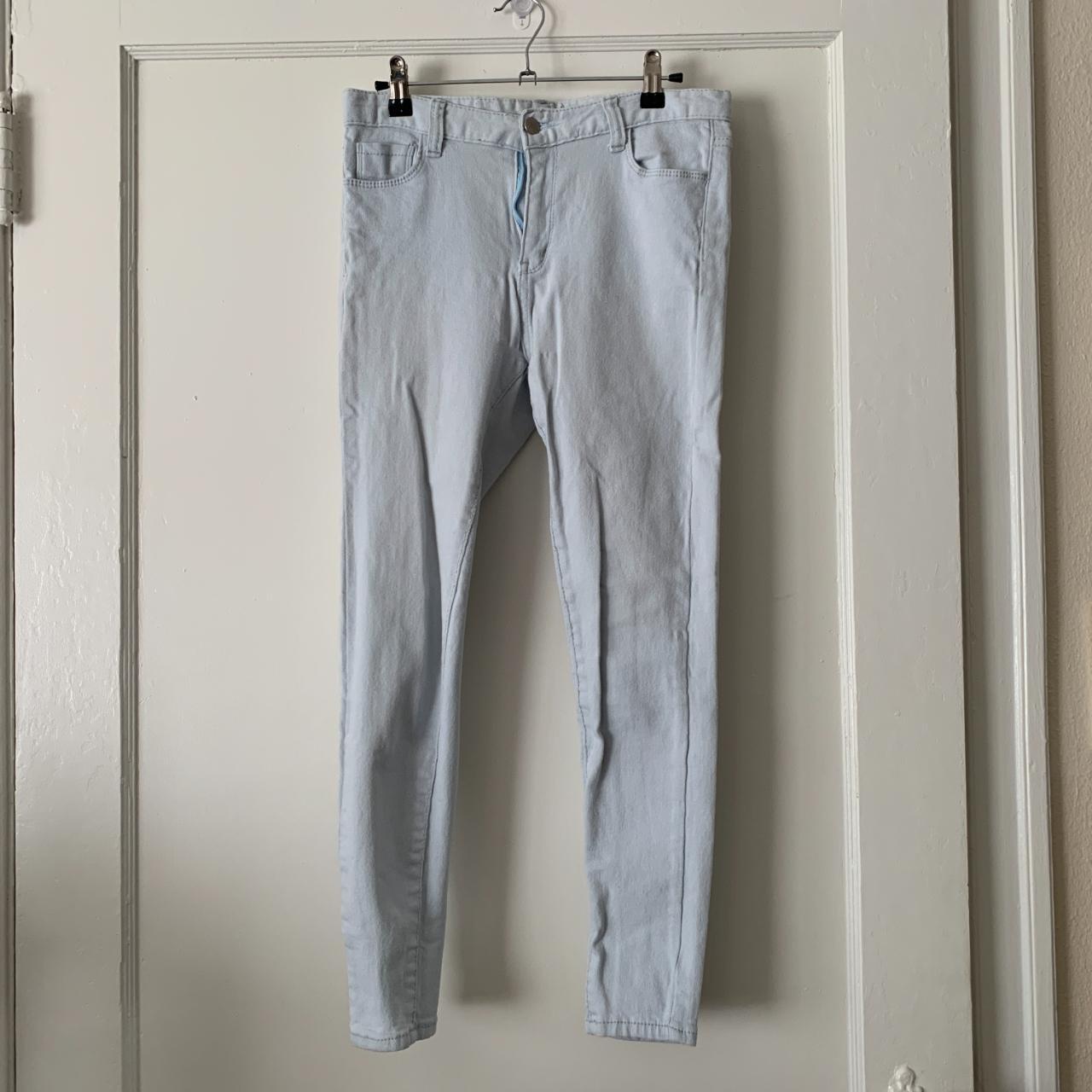 light blue skinny jean from chuu! purchased in s.... - Depop