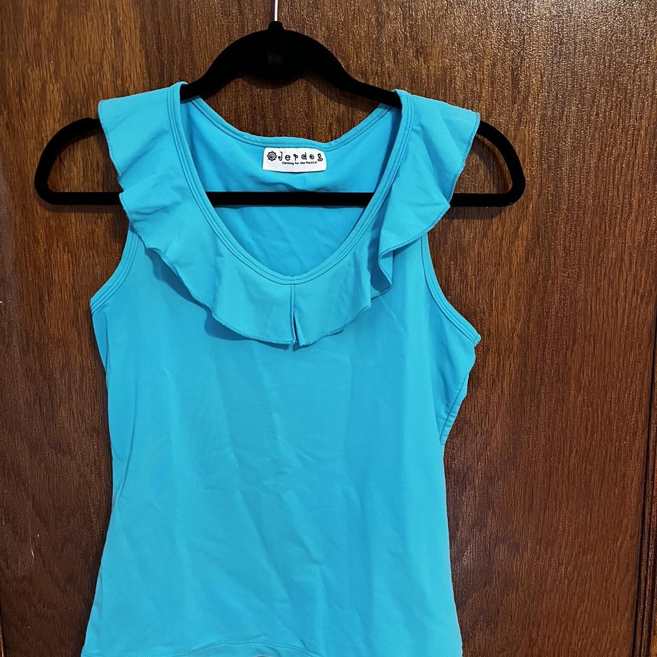 Jerdog "Clothing for the Physical" blue tank top... Depop