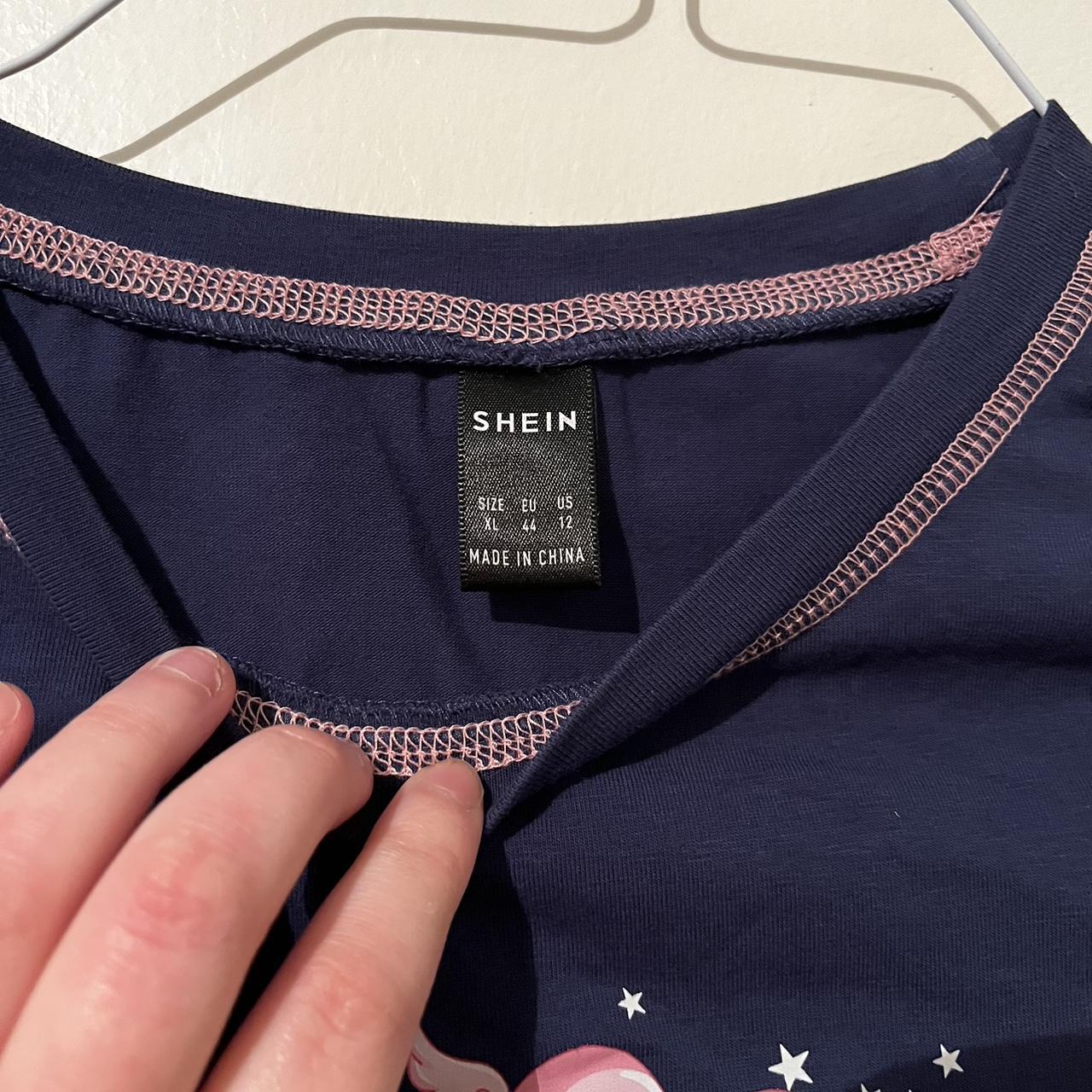 Shein crop top, size XL. Navy in color with cute... Depop