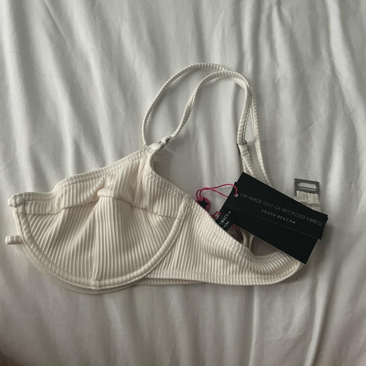 ASOS Cream bikini top underwired cups never worn... Depop