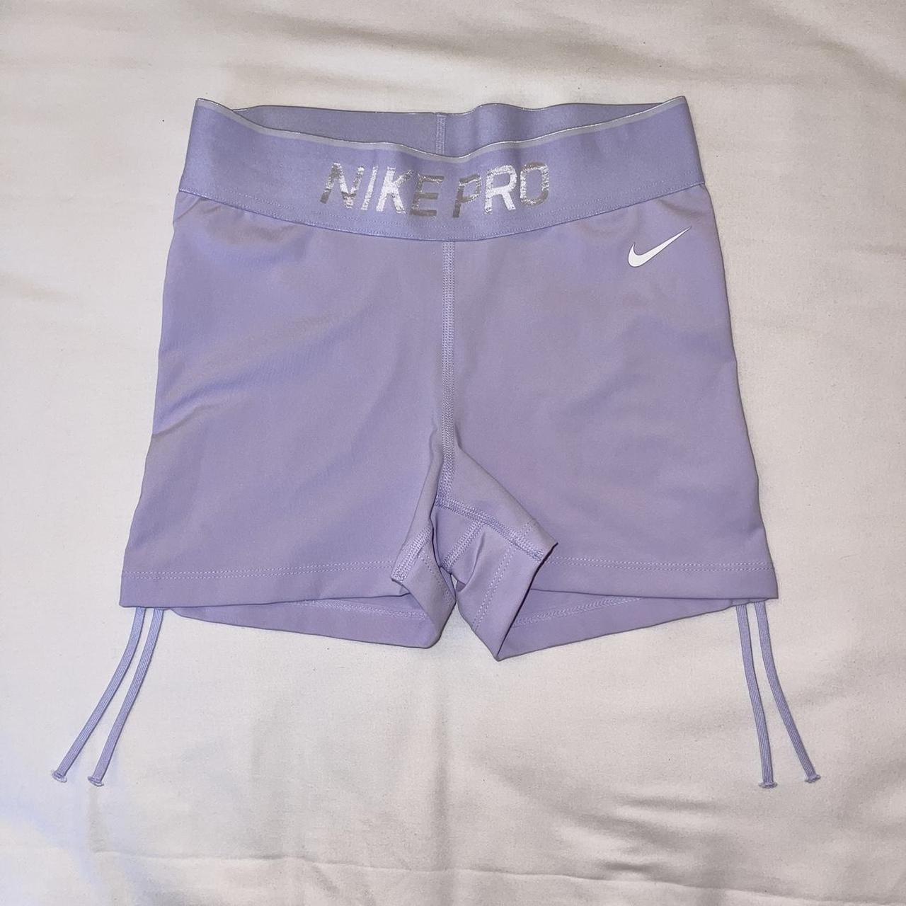 Purple nike pro shorts deals