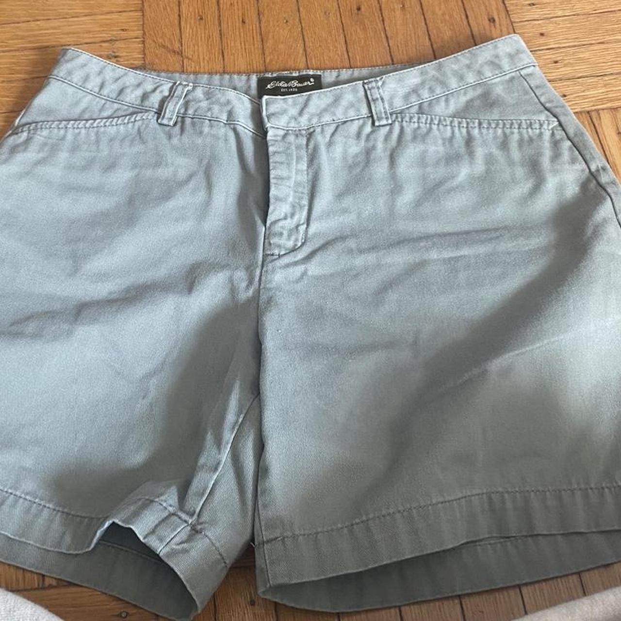 Eddie Bauer Women's Khaki and Grey Shorts | Depop