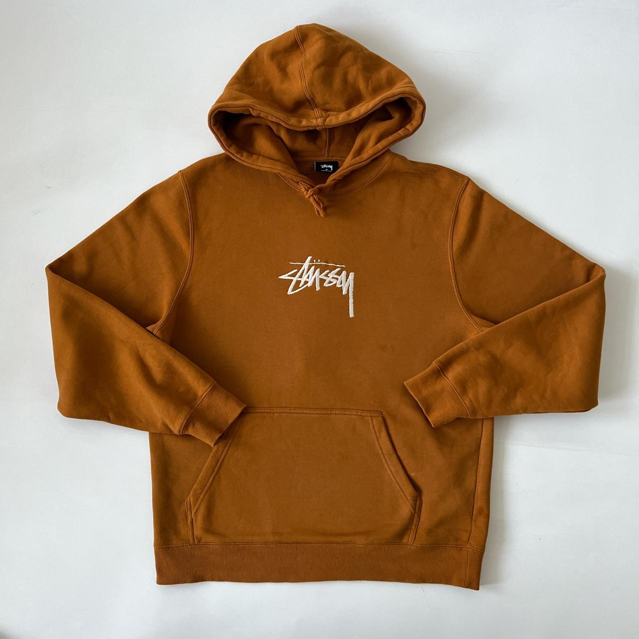 Mustard Stussy Hoodie Measurements Length 28 in Depop