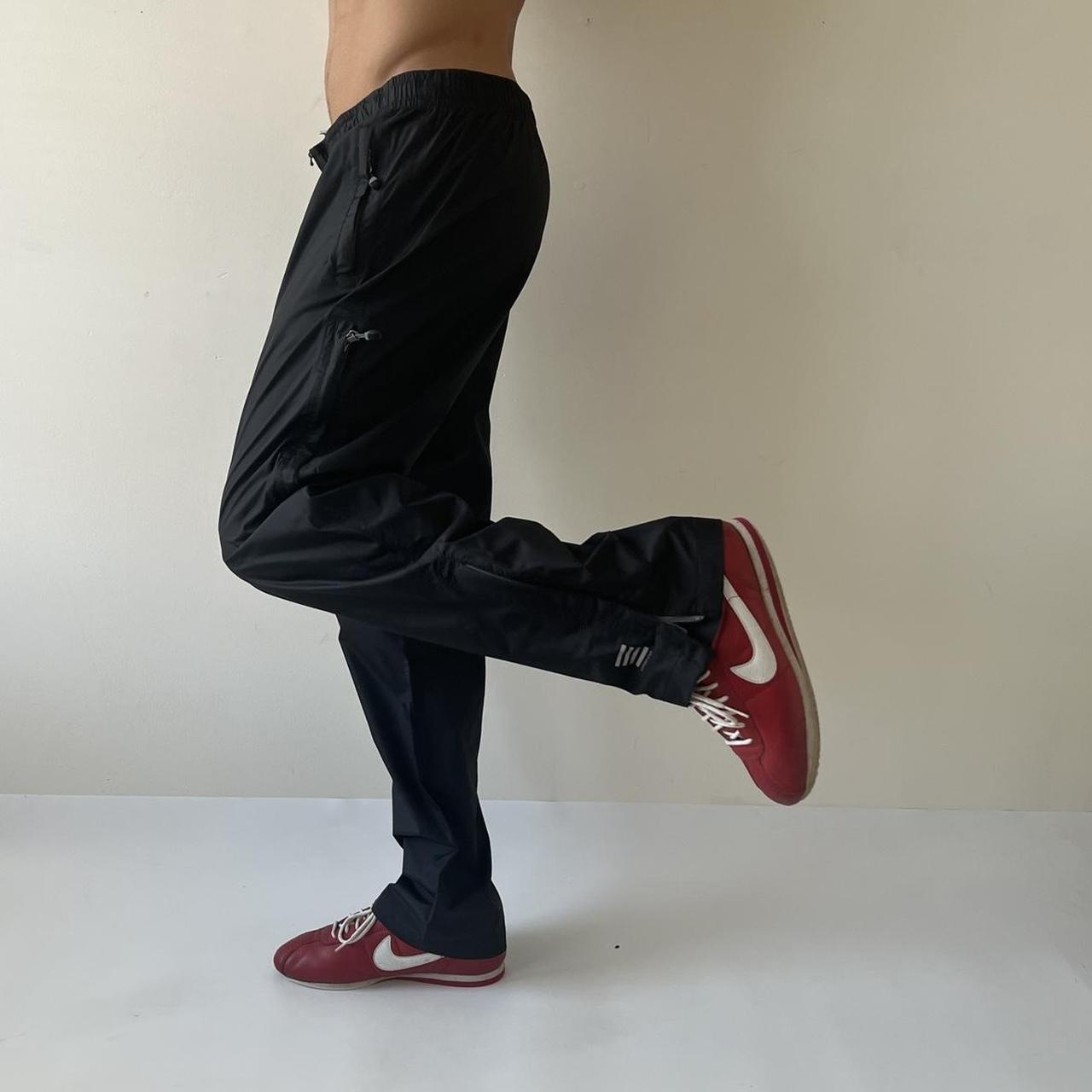 Lands' End Men's Black and Grey Joggerstracksuits Depop