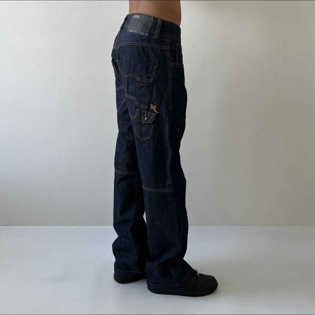Y2K Cargo Denim Jeans Measurements Waist: 36 in... - Depop