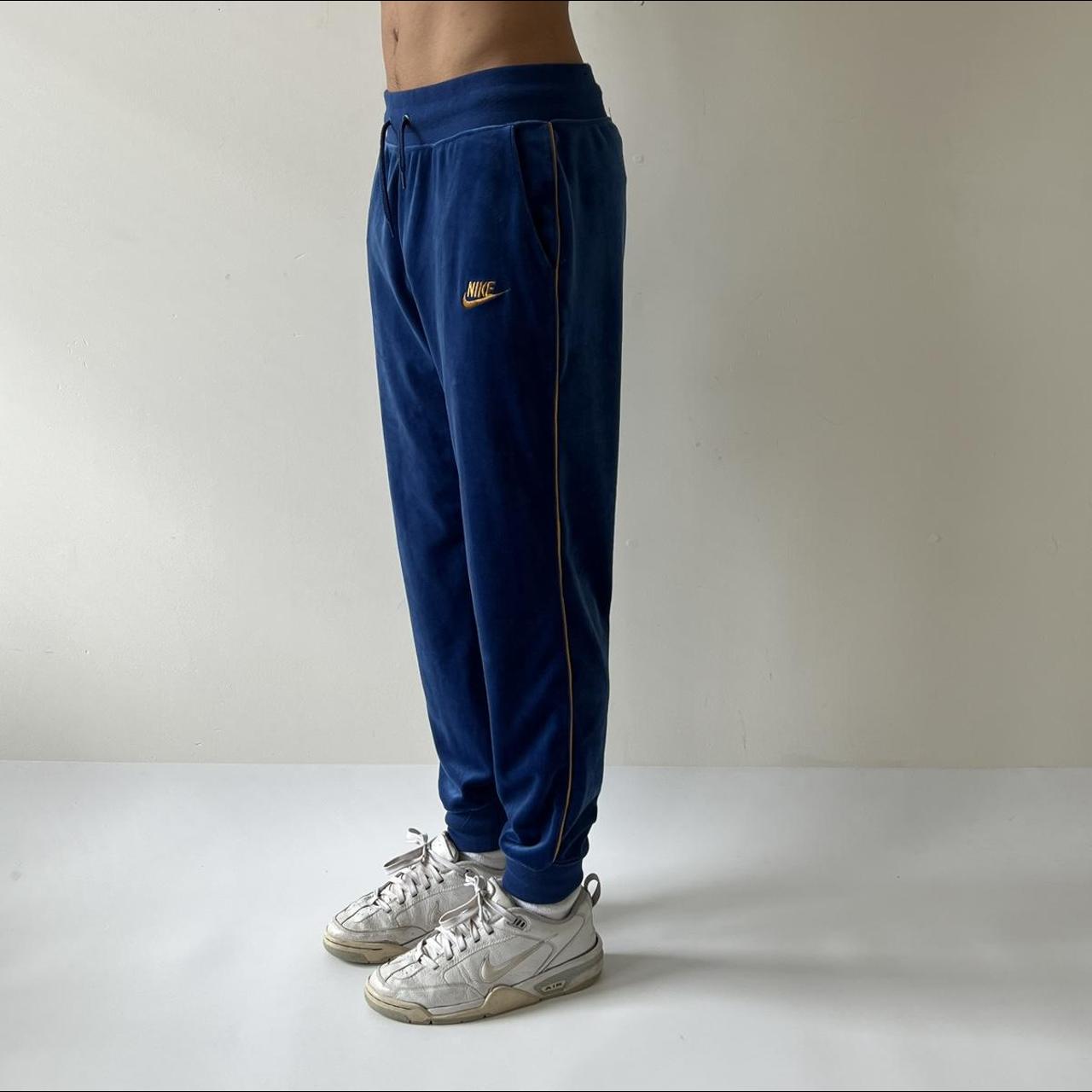 Nike blue velour on sale tracksuit