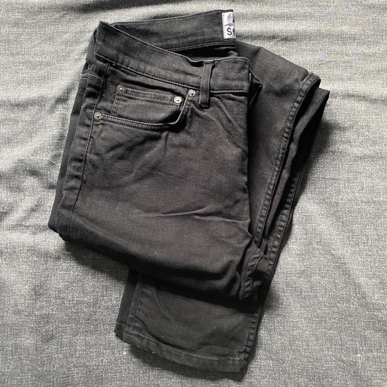 Acne Studios Ace Stay Cash Jeans Black denim 32 ×... - Depop