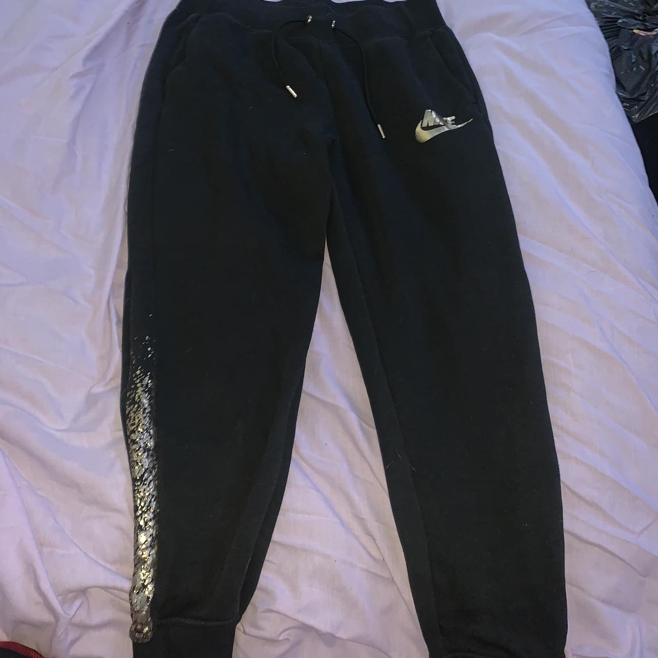 double nike check joggers