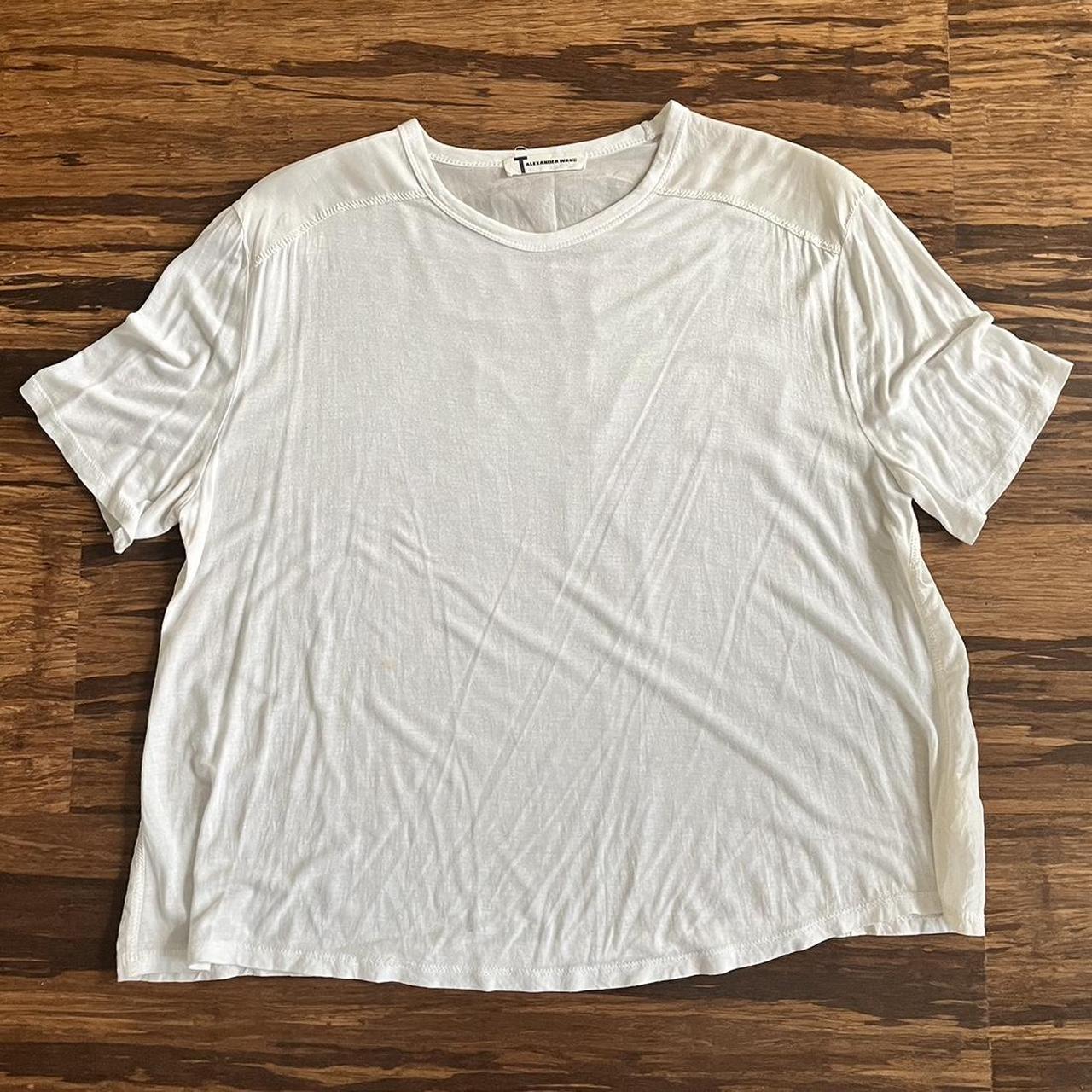 ALEXANDER WANG COTTON SILK MIX TEE, • Front