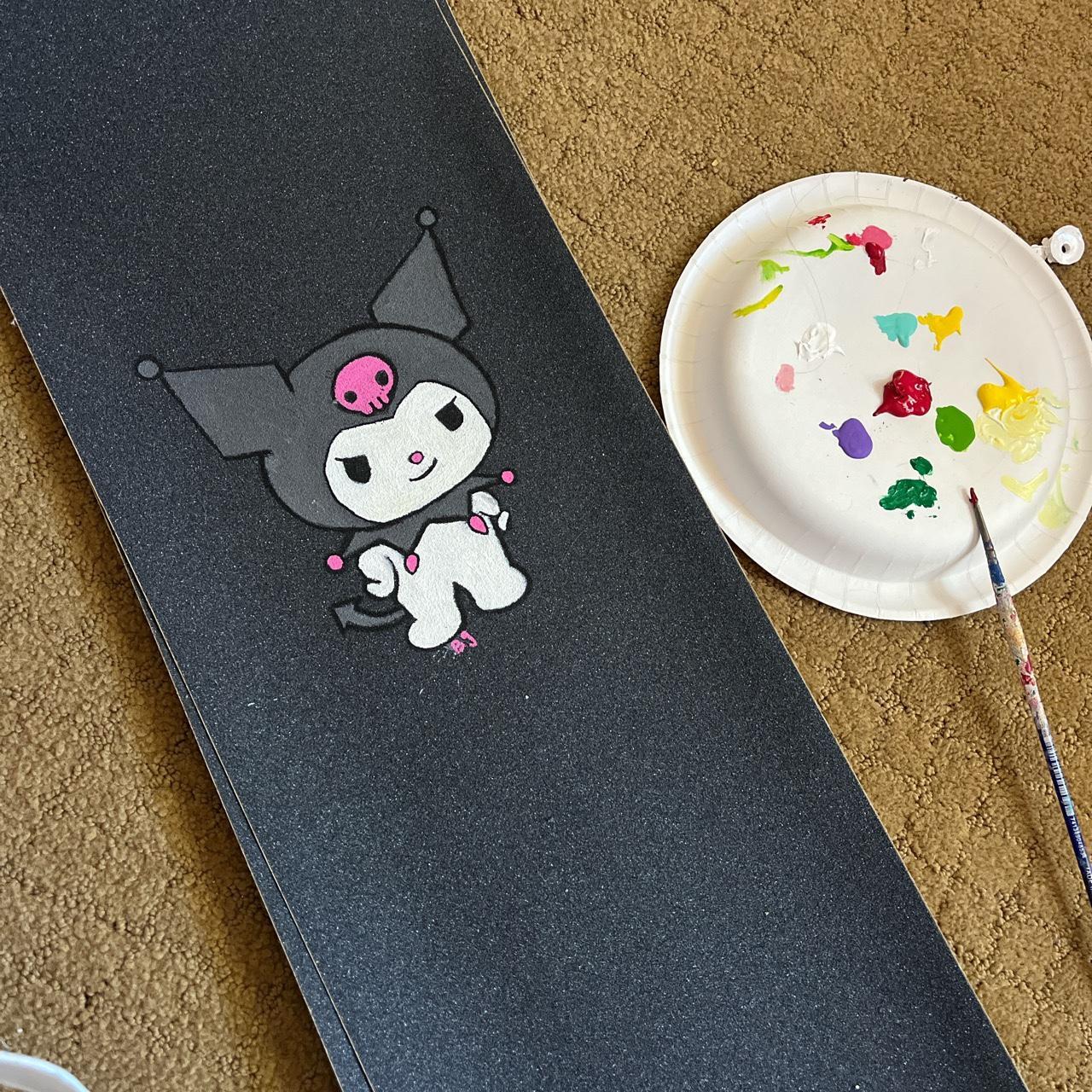 Custom hello kitty kuromi griptape for skateboards!... - Depop