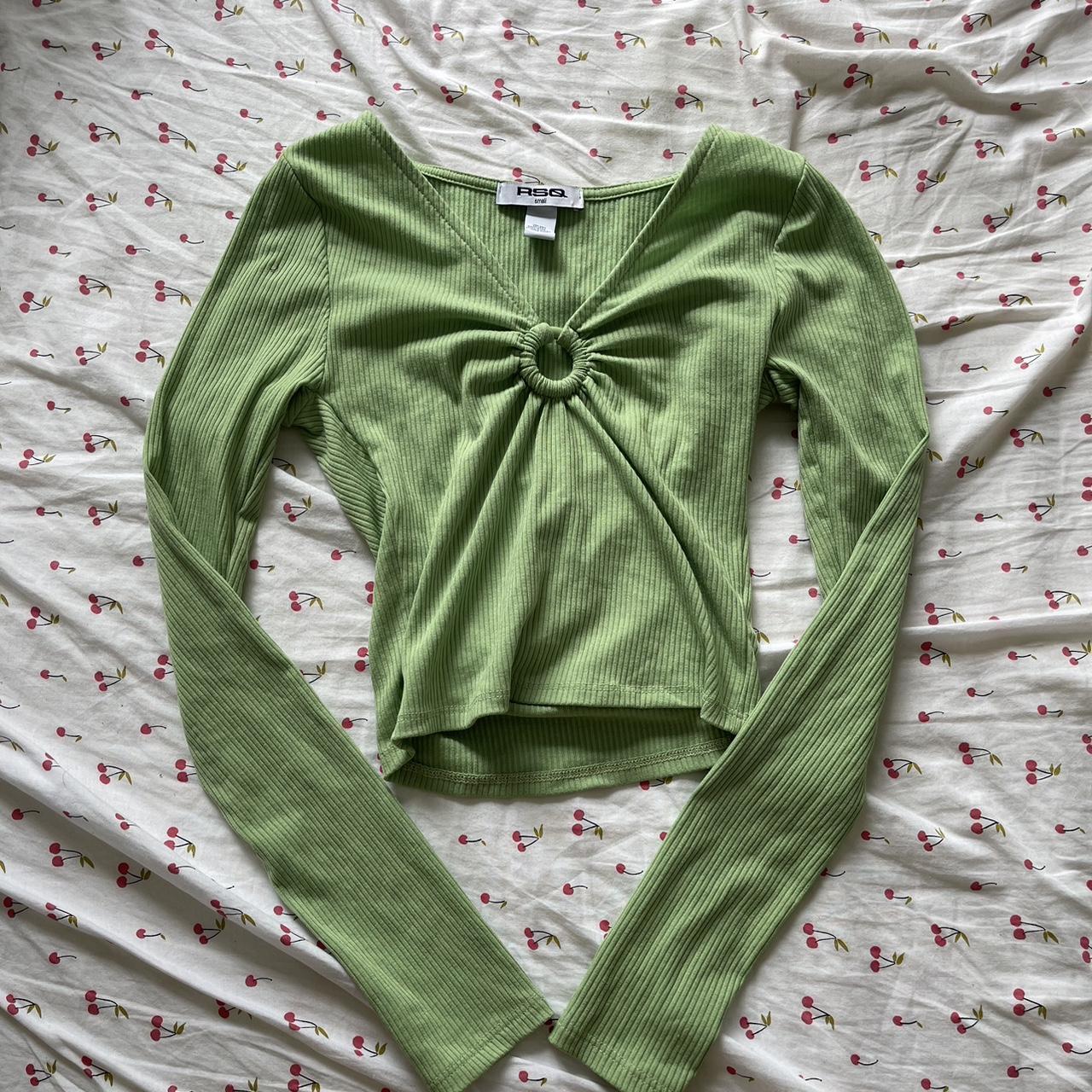green o ring longsleeve top brand is rsq would fit... Depop