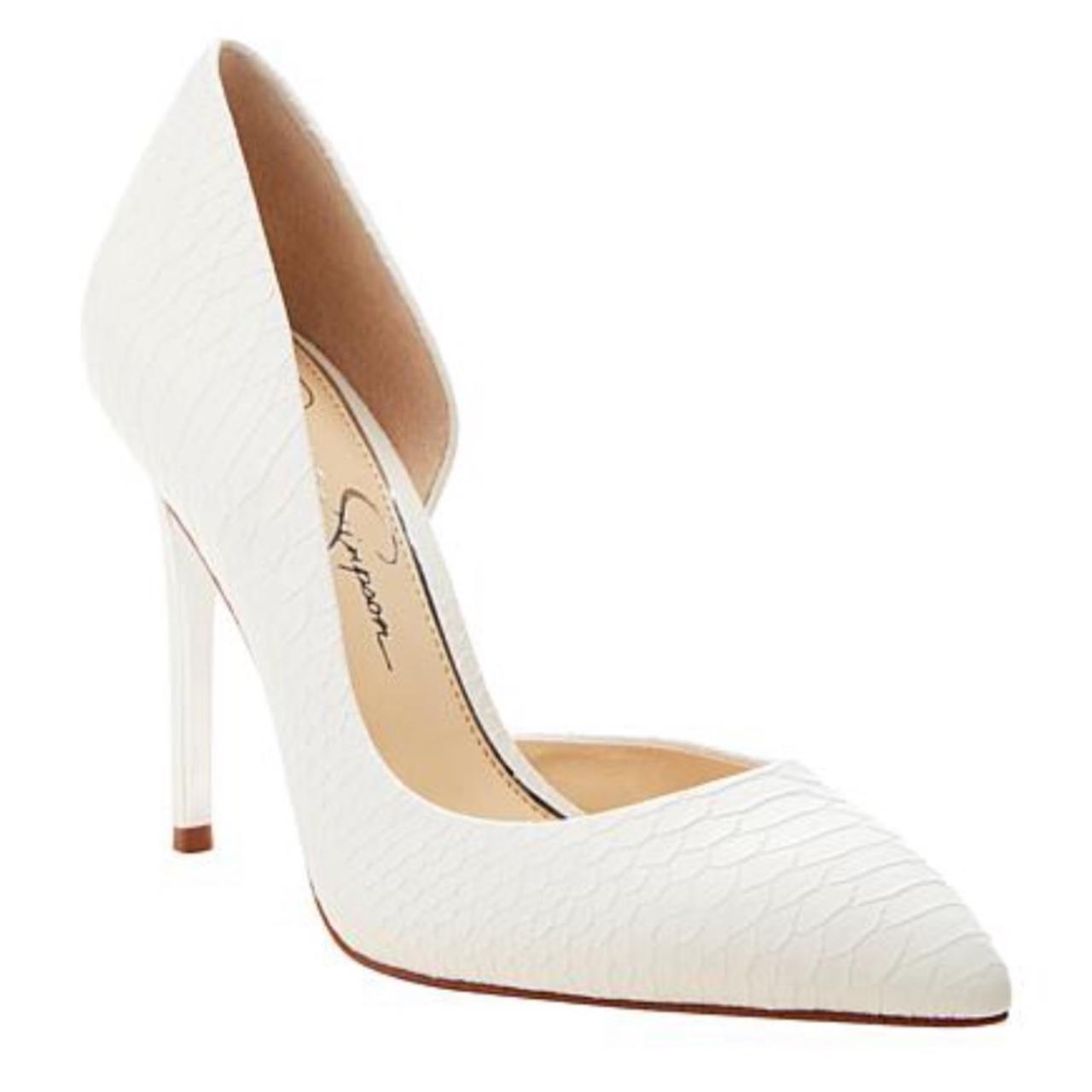 Jessica simpson white heels online