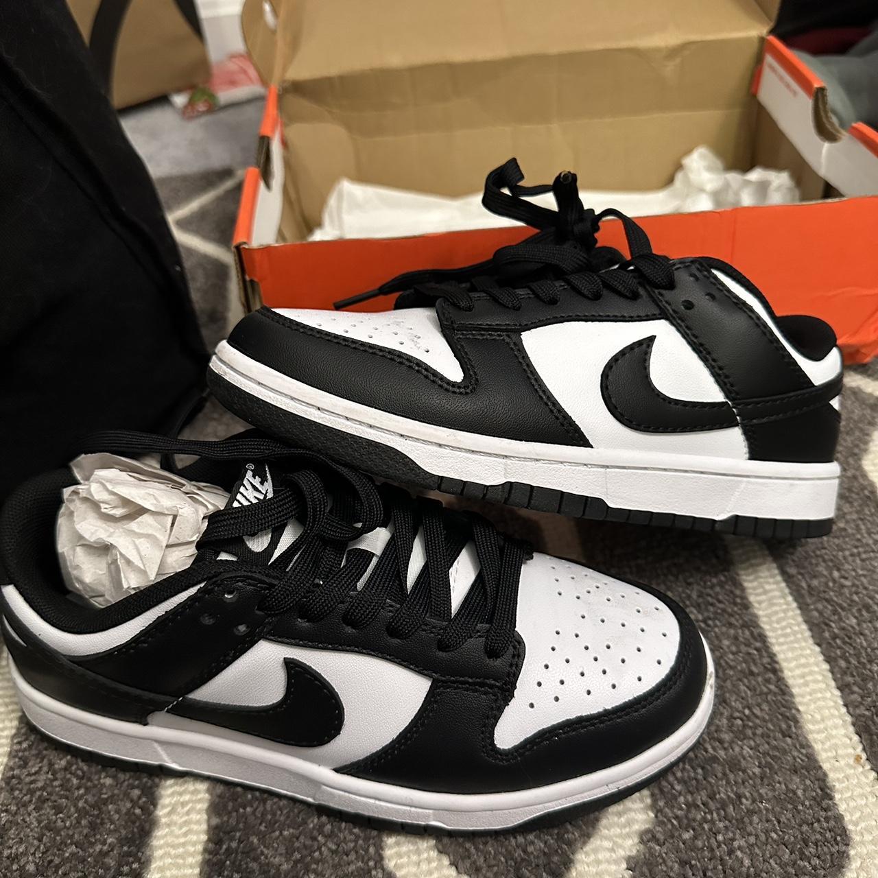 DHG8 Nike Panda Dunk Shoes, only worn twice. Size 6... - Depop