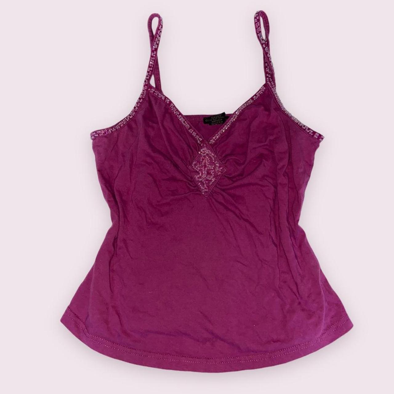 Fuchsia Women's Pink and Burgundy Vest | Depop