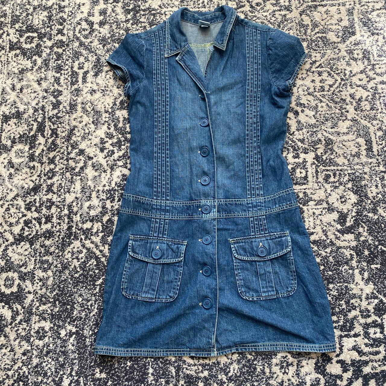 the cutest vintage old navy button down dress!... - Depop