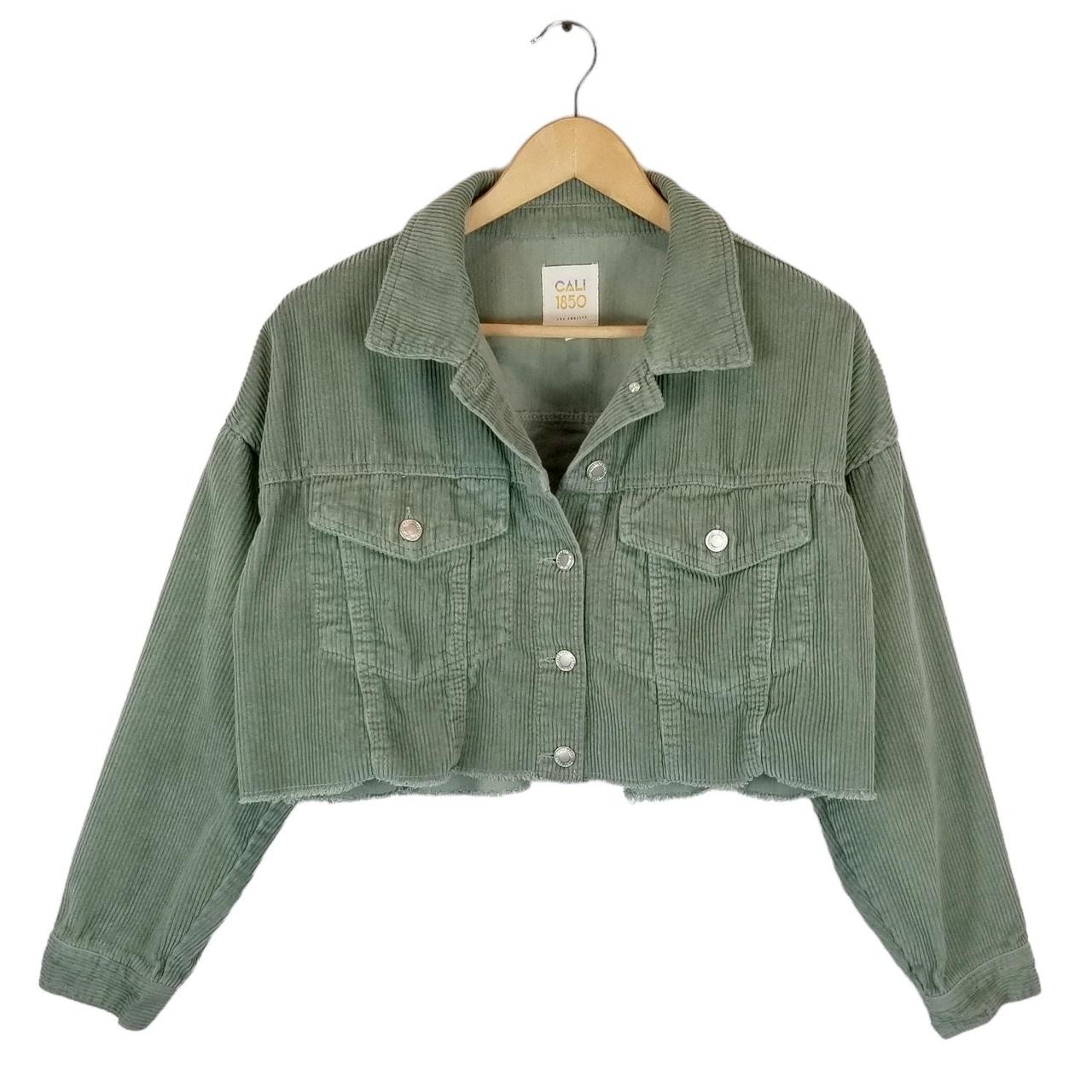 Cropped corduroy trucker jacket hotsell