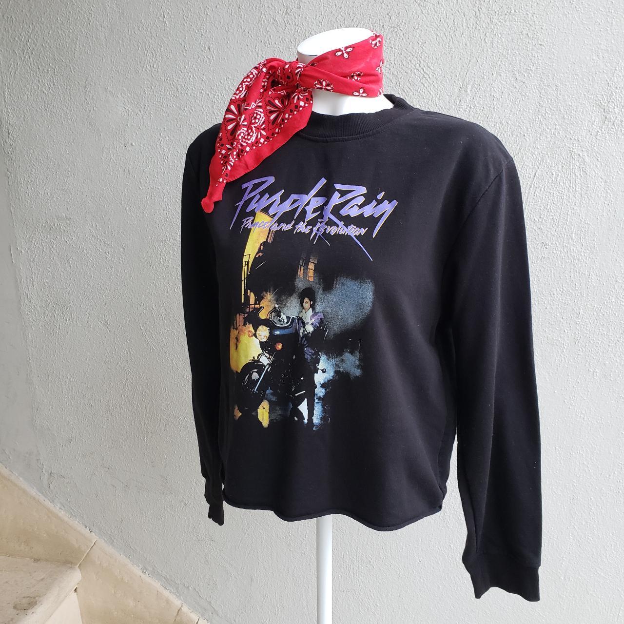 Prince Women's Black and Purple Sweatshirt | Depop