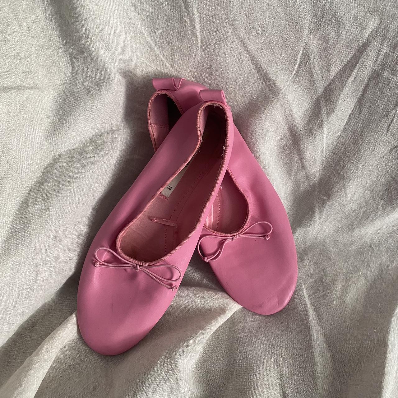 Zara Pink ballet flats Size 38 Depop