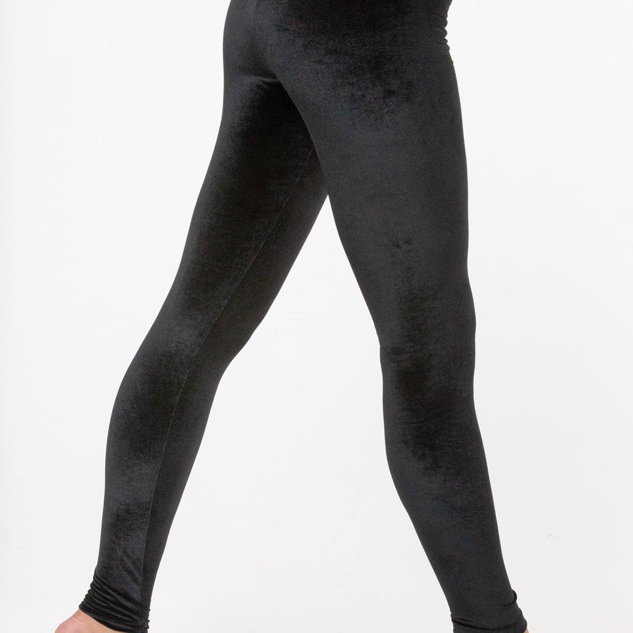 Black American apparel velvet leggings Feel Very... Depop