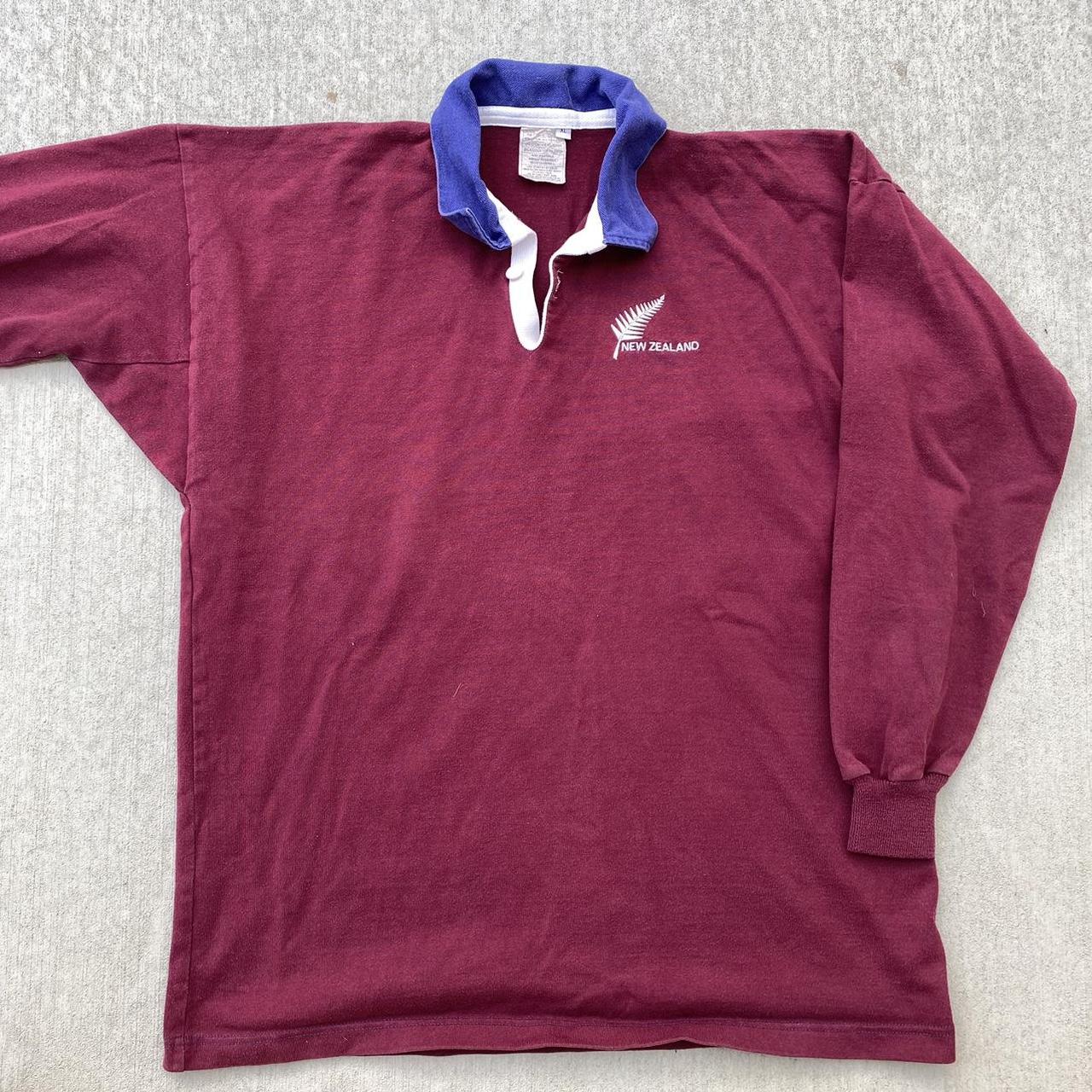 Men's Burgundy and Navy Polo-shirts | Depop