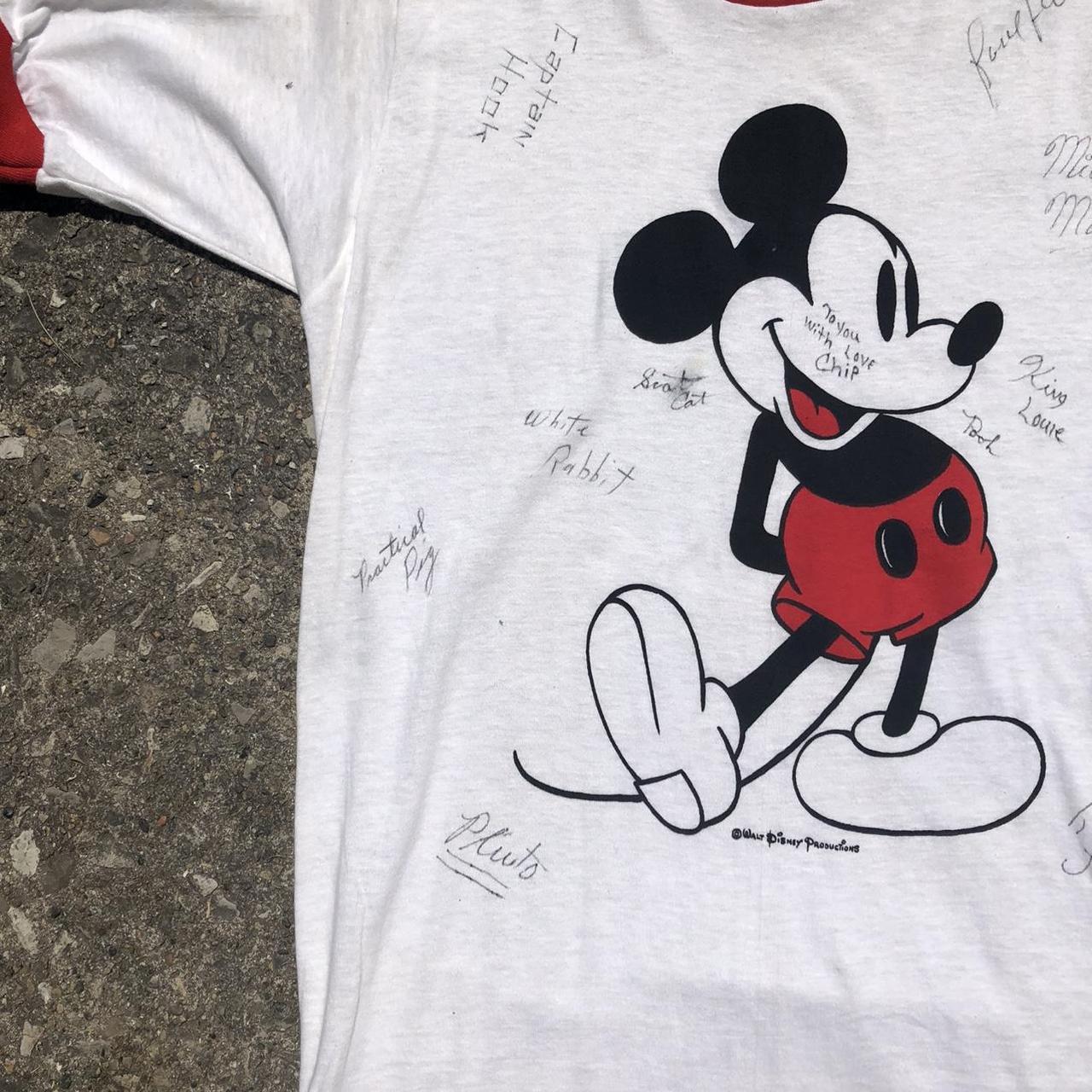 Vintage 70s Mickey Mouse ringer tee likely from Walt | Depop