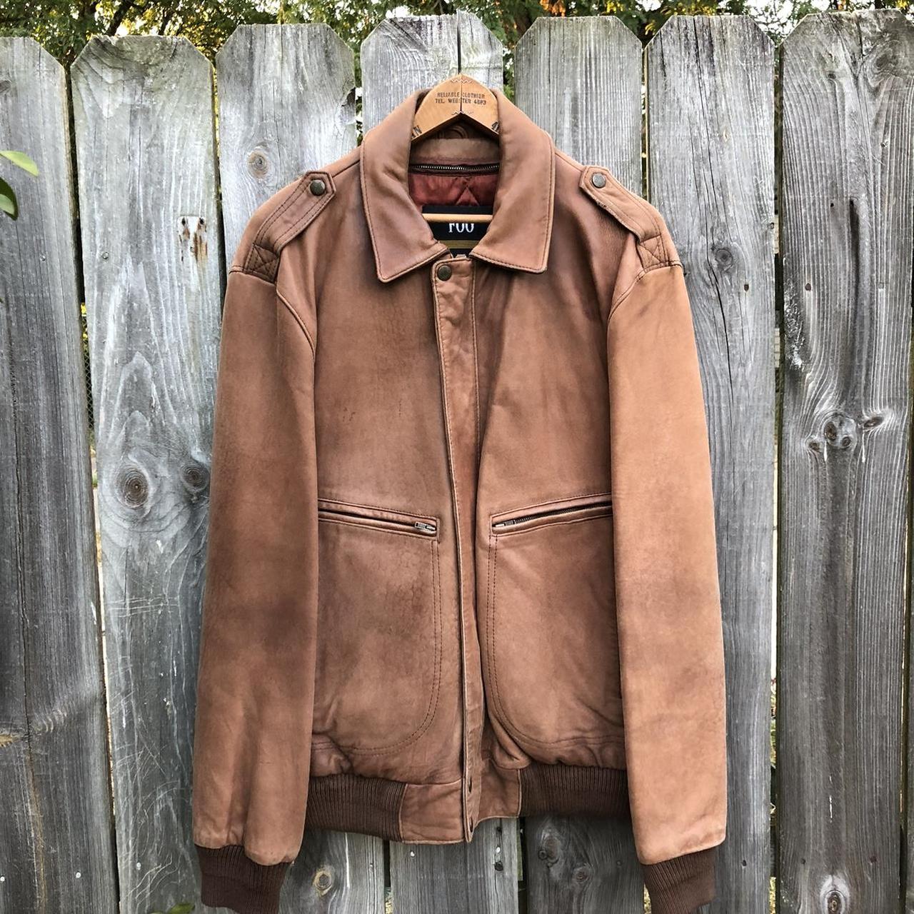 London online Fog leather bomber jacket