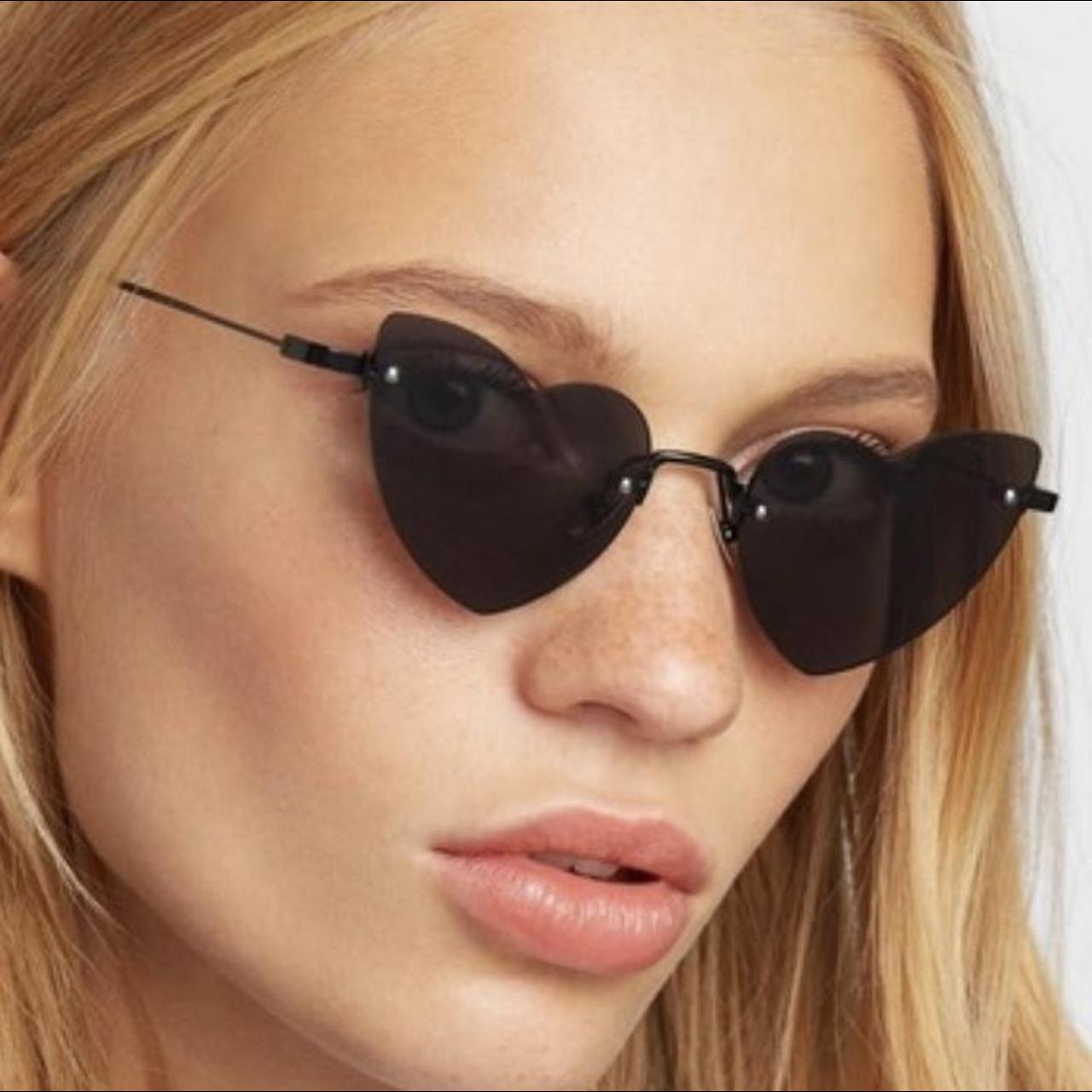 saint laurent loulou sunglasses white