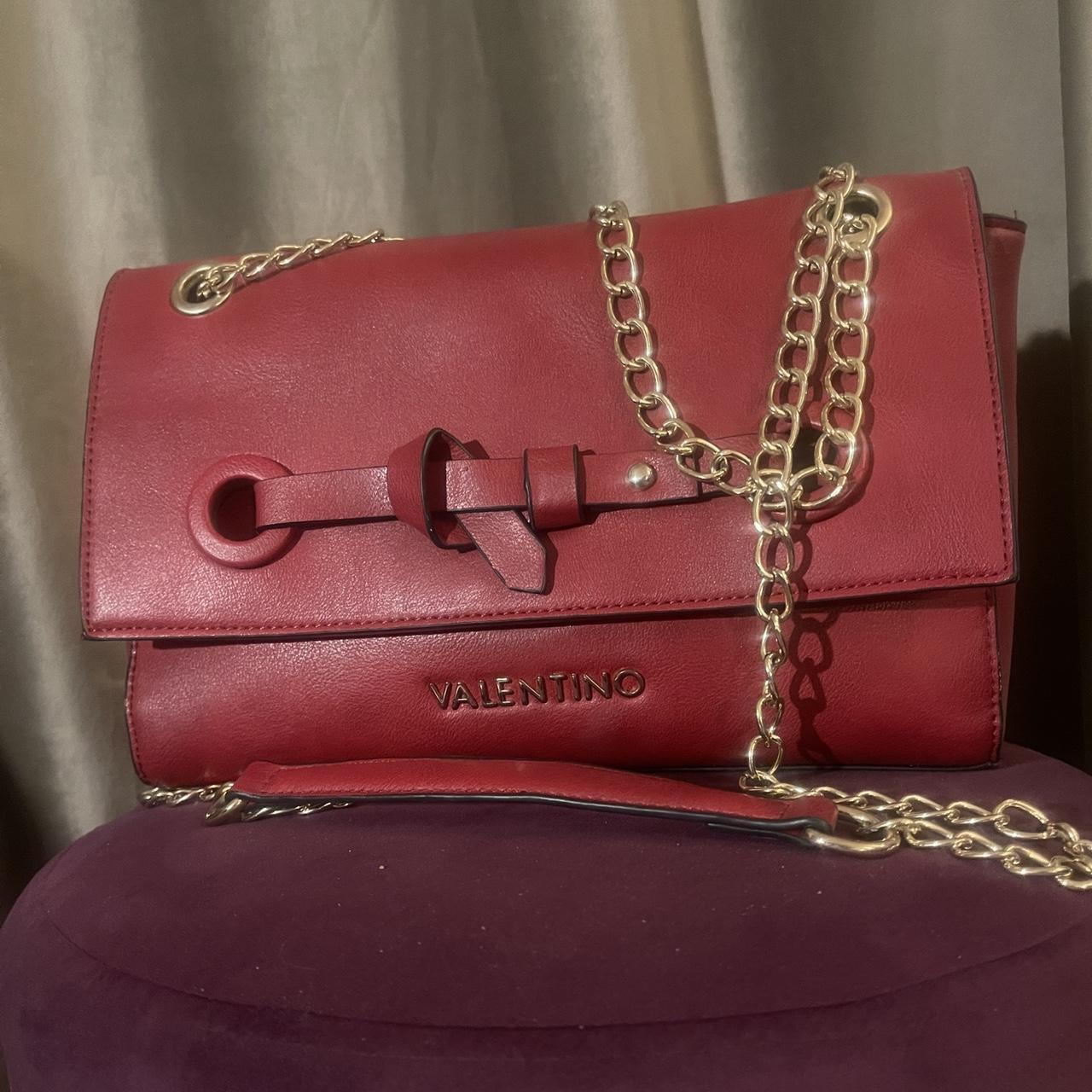Valentino Orlandi Red Patent Chanel Leather Ziparound Wallet