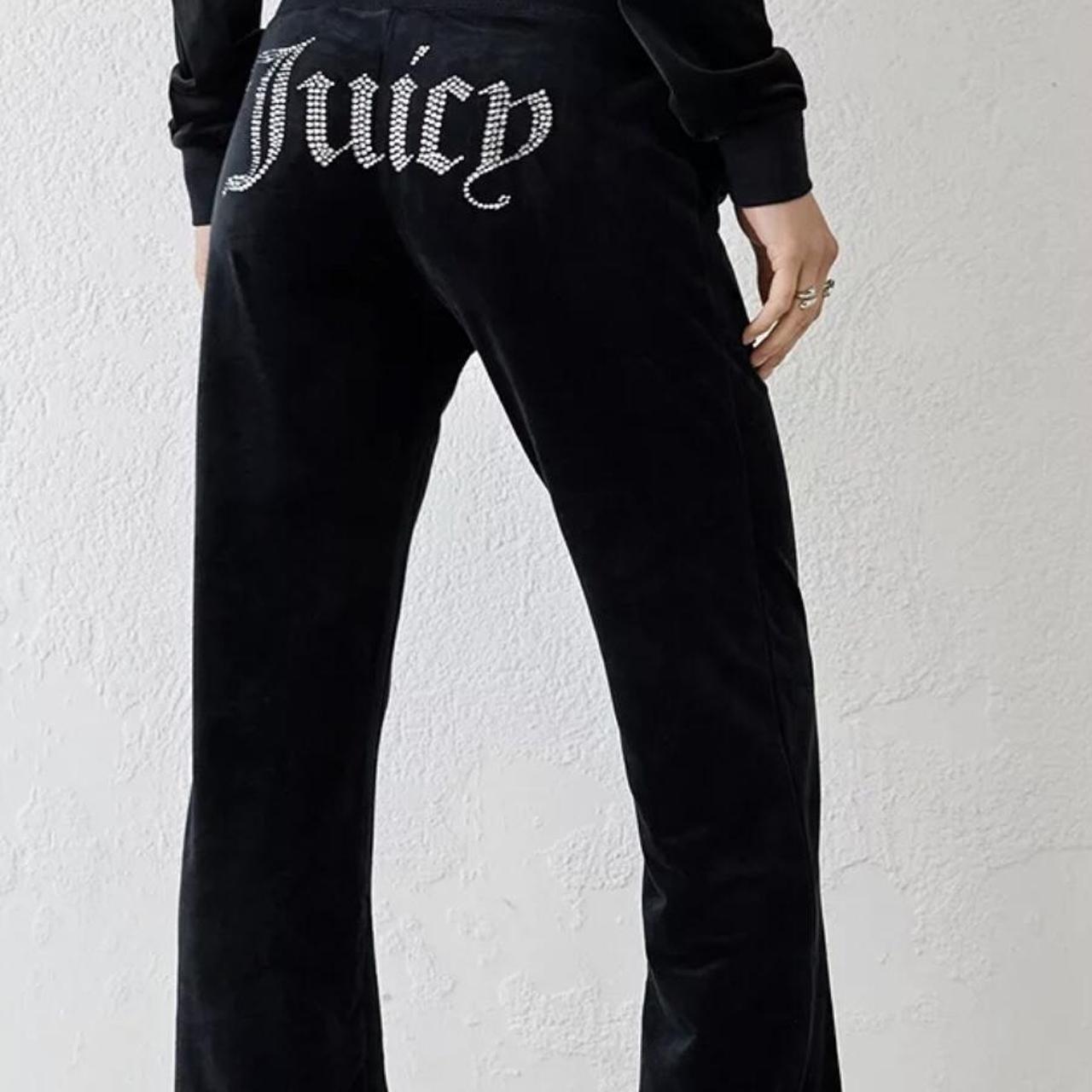 Selling these black juicy couture flared pants Worn... Depop