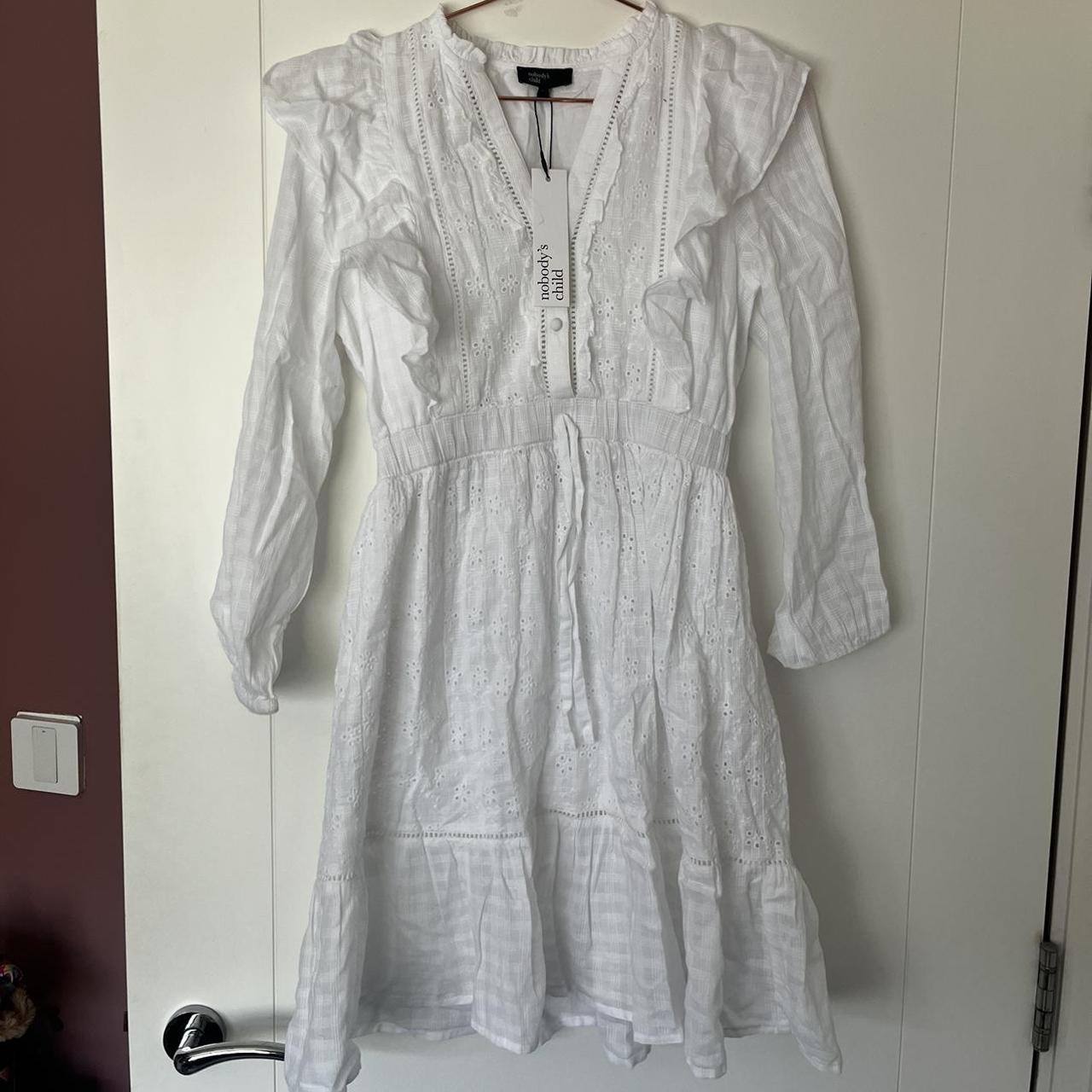 #nobodyschild #broderie #dress white, size 6. Never... - Depop