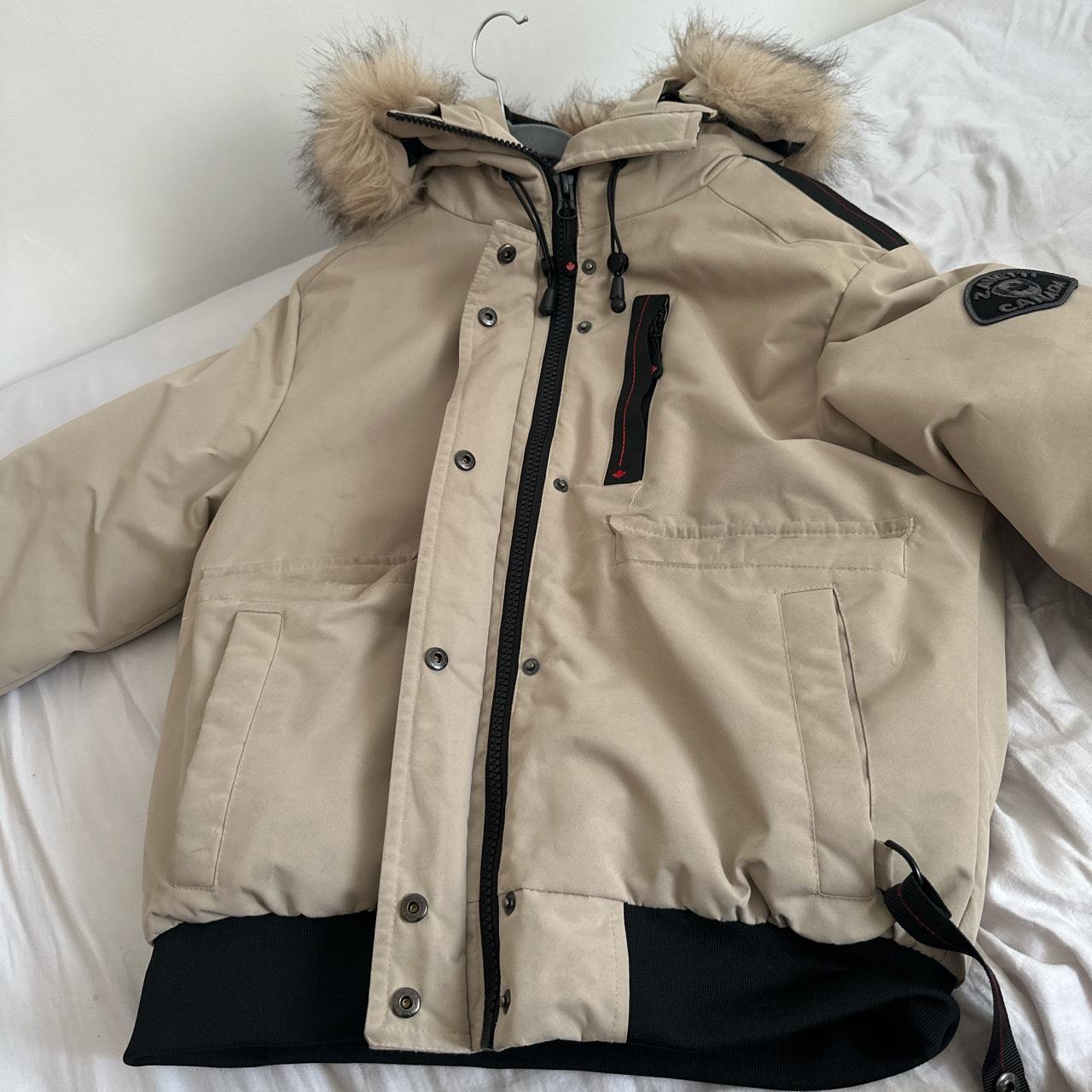 Zavetti Canada Womans bomber jacket (stone colour)... Depop