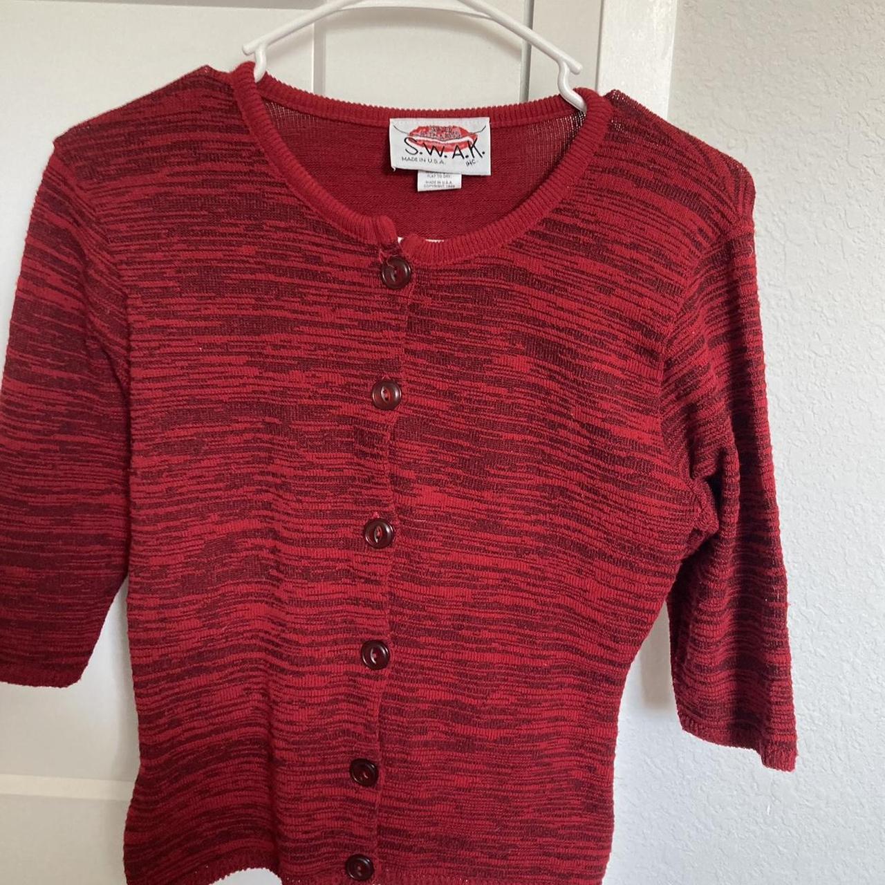 Free shipping! Super cute red shirt or quarter - Depop