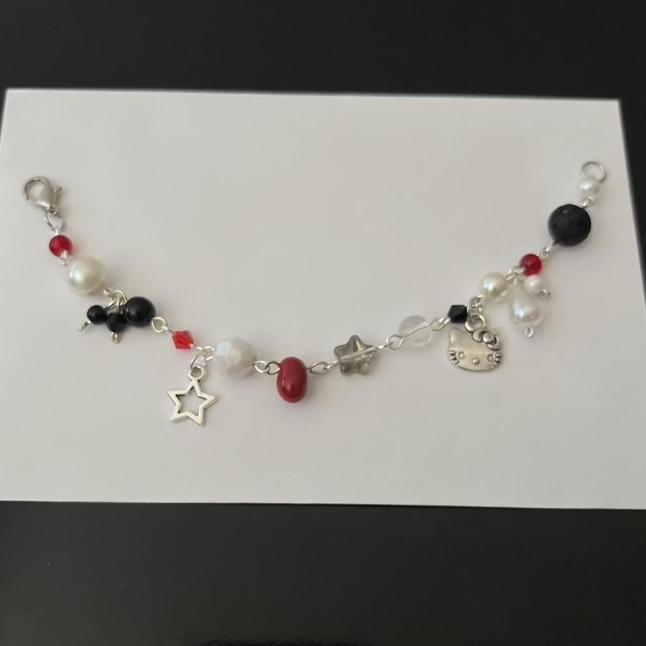 Hello Kitty charm bracelet handmade on a 7.5 - Depop