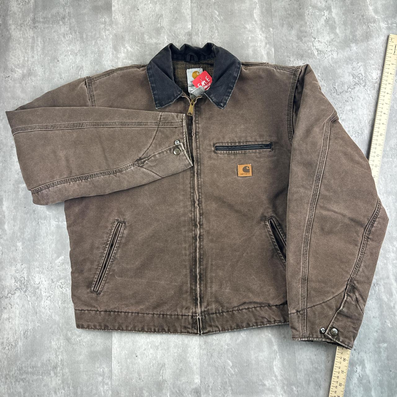 Vintage Y K Carhartt Brown Mocha Jacket Carhartt Depop