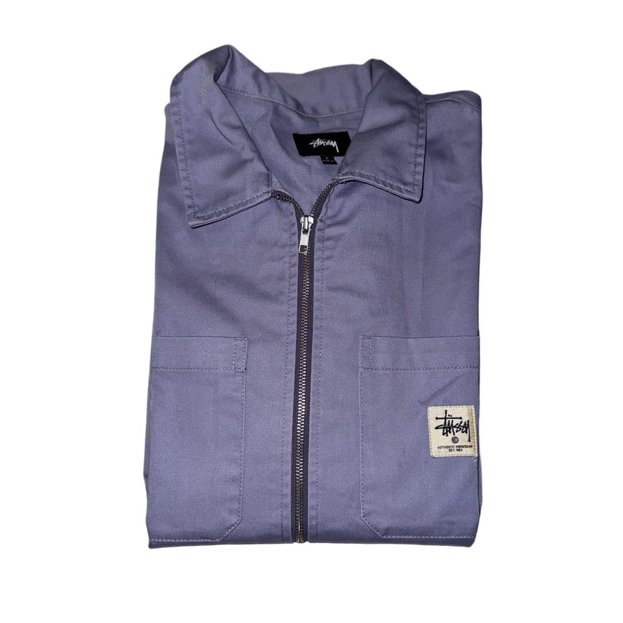 STUSSY City Links Denim Zip Work Jacket Size: | Depop