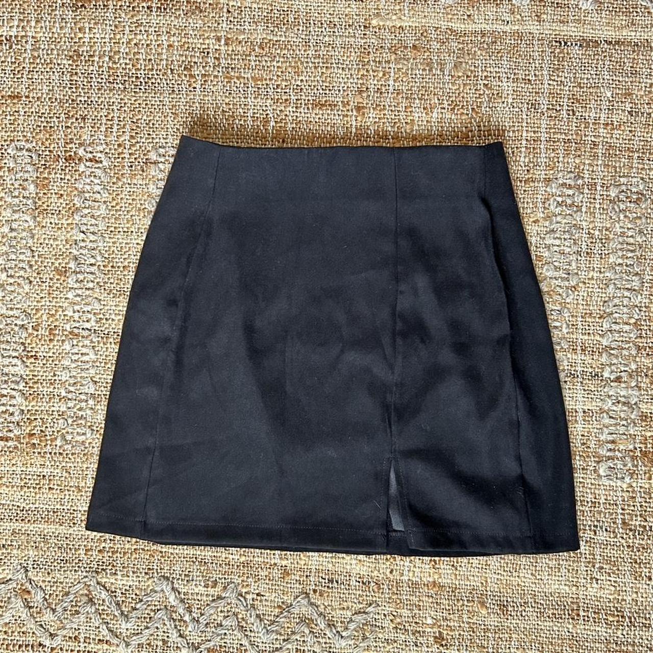 Black Suede Mini Skirt , perfect for fall and the... - Depop