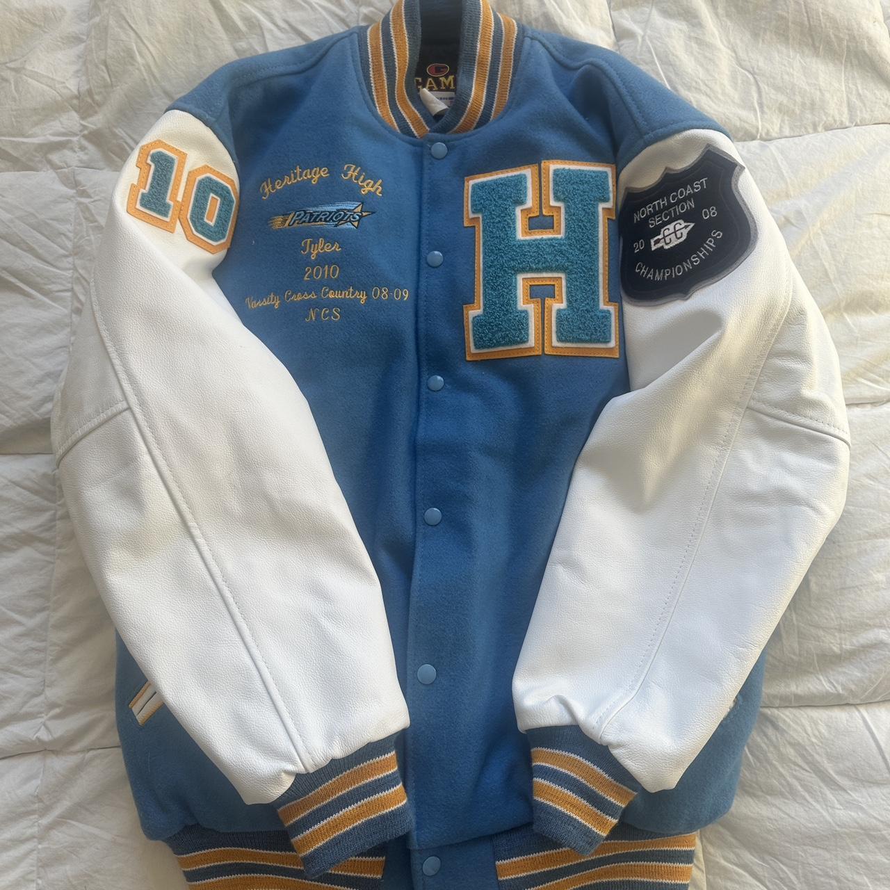 Leather Letterman Jacket lettermanjacket jacket Depop