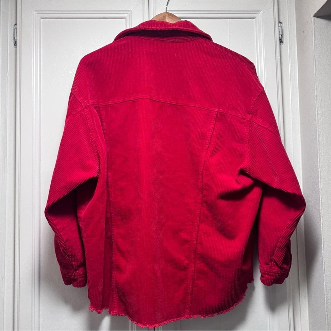 Women's Top - Red - XS – ZARA Red Corduroy Oversi… - image 2