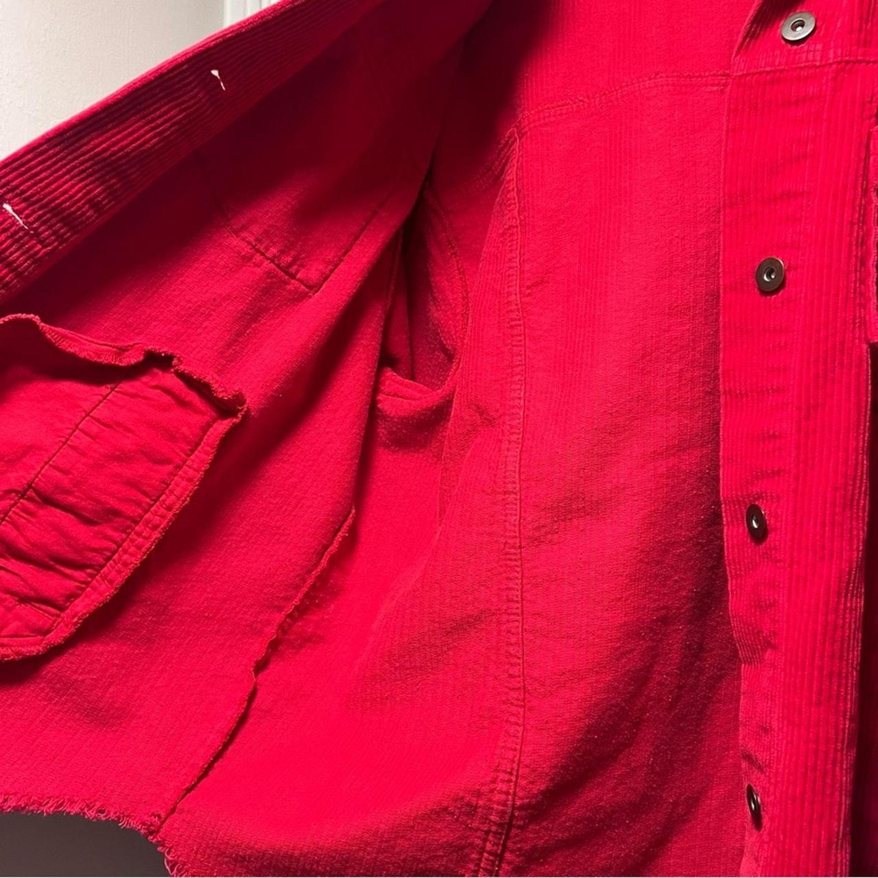 Women's Top - Red - XS – ZARA Red Corduroy Oversi… - image 4