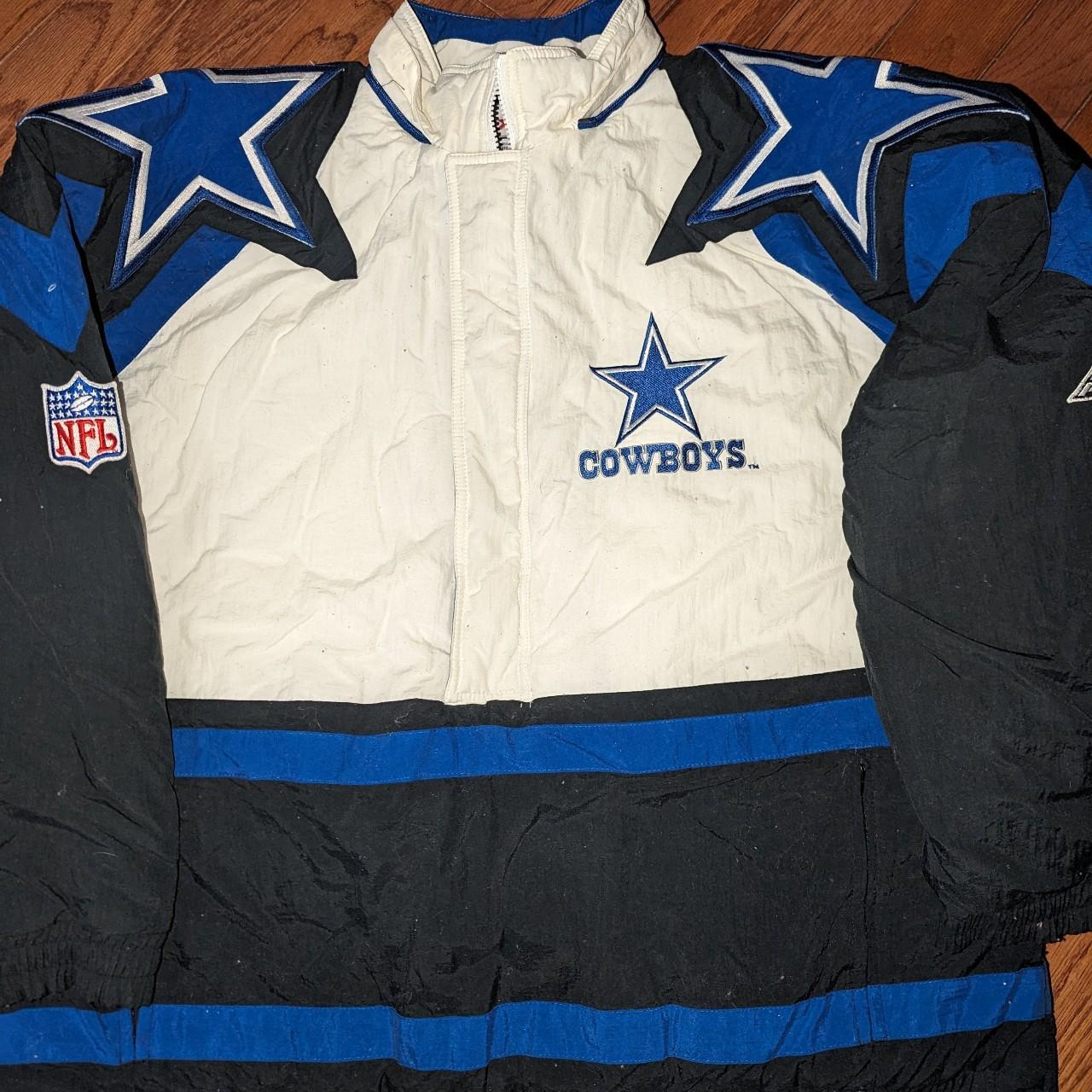 Vintage Dallas Cowboys Apex One Jacket With Hood - Depop