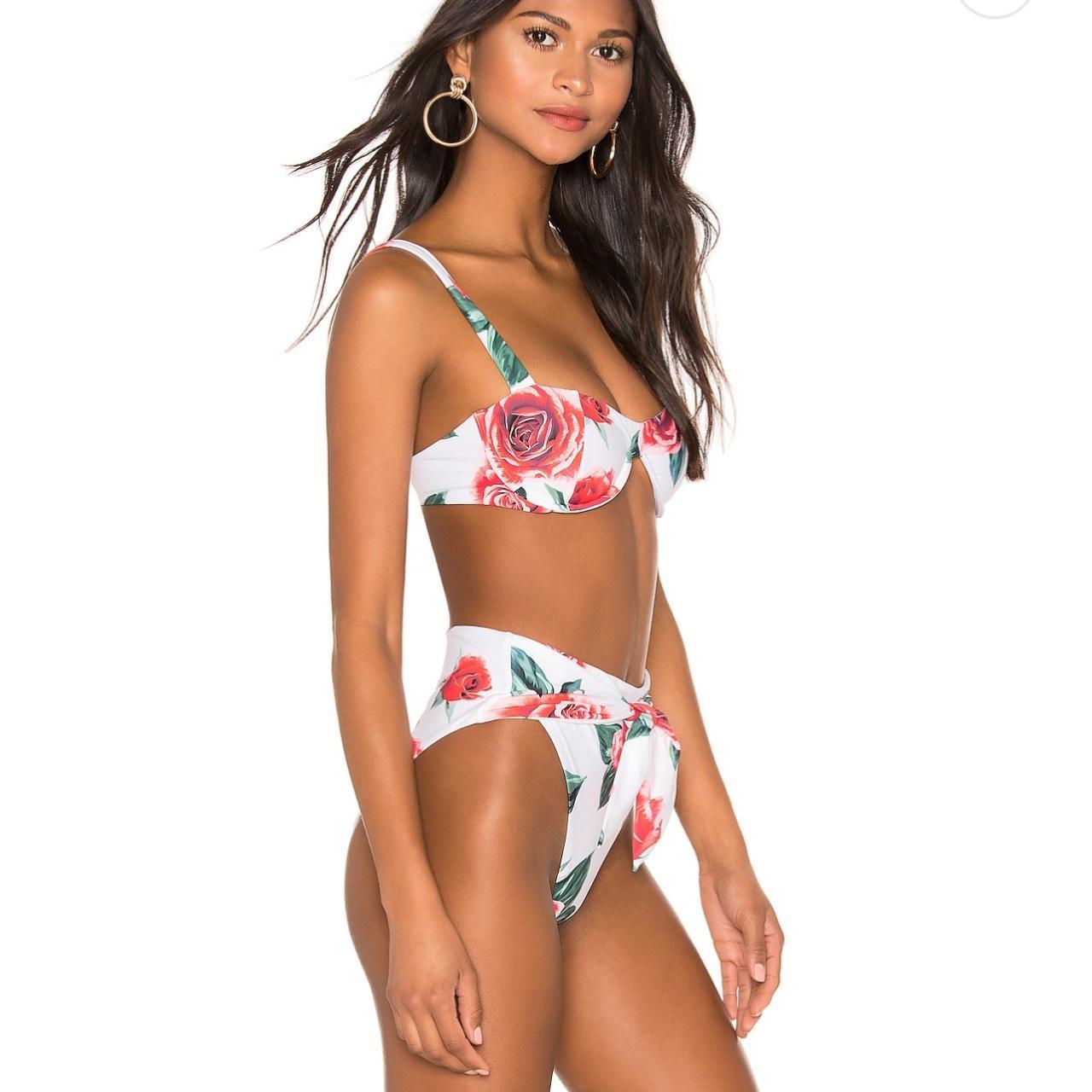 Onia x WeWoreWhat Sorrento Top in Roses White Depop