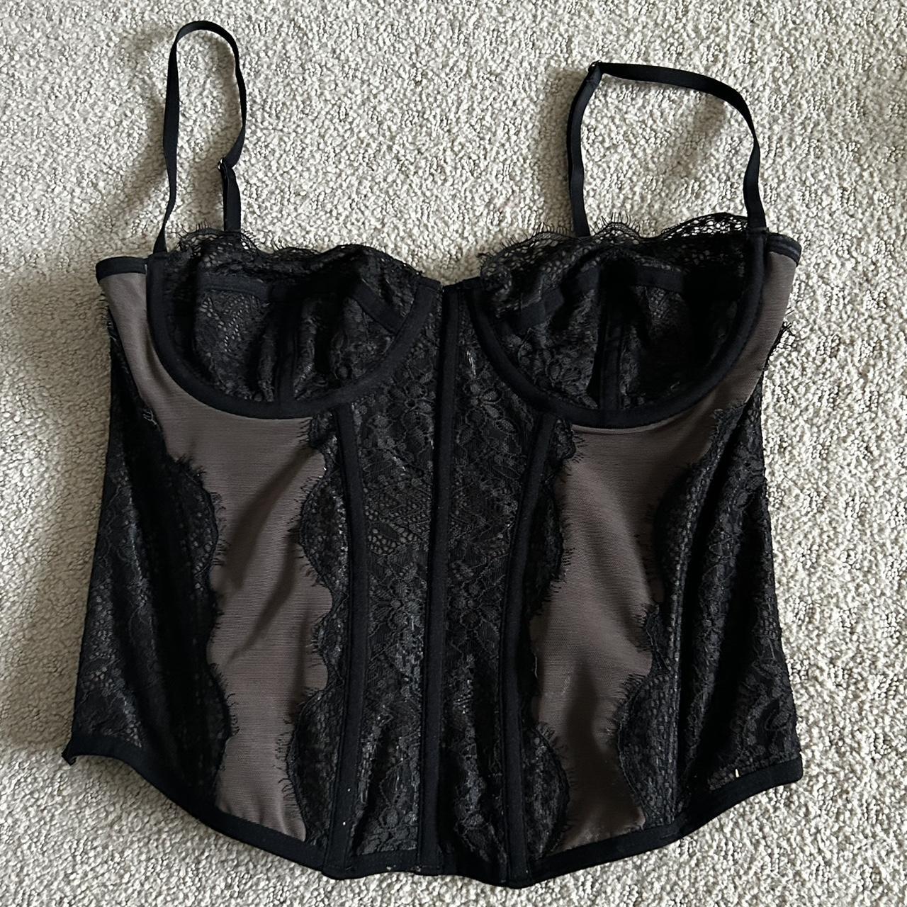 Urban Outfitters Women's Black Corset | Depop