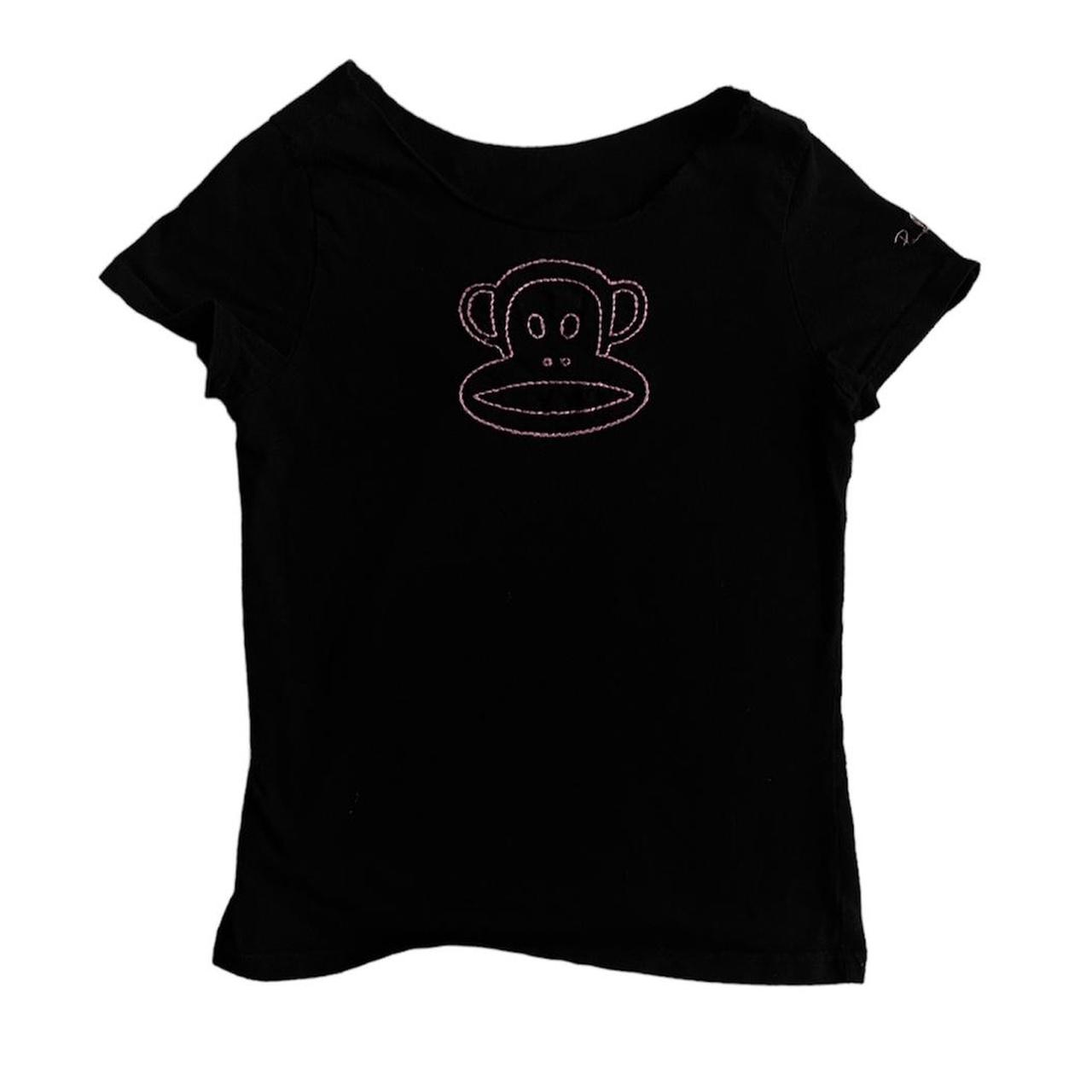 Paul Frank Women's Black and Pink Tshirt Depop