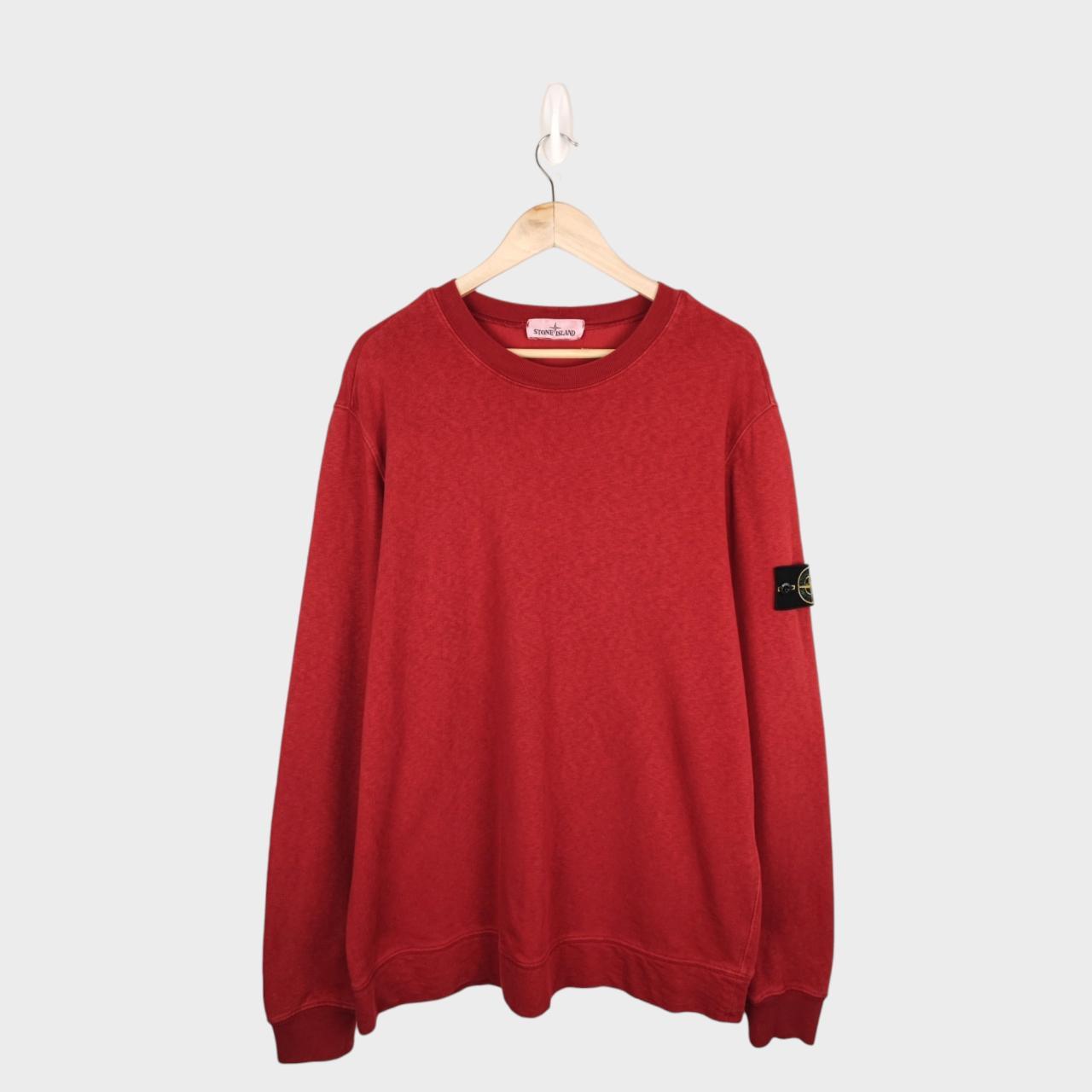 Red stone island jumper hot sale mens