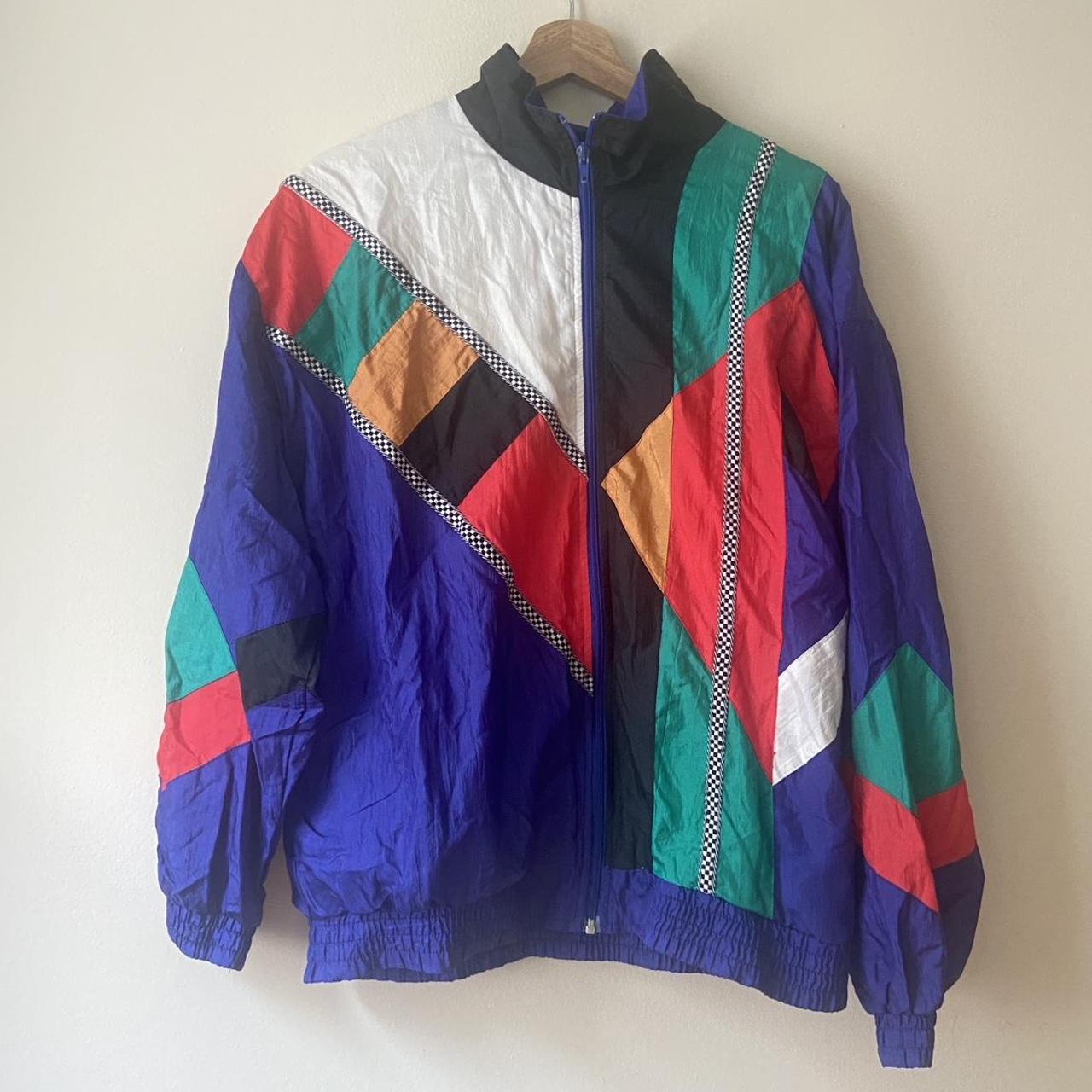 90s clearance multicolor windbreaker