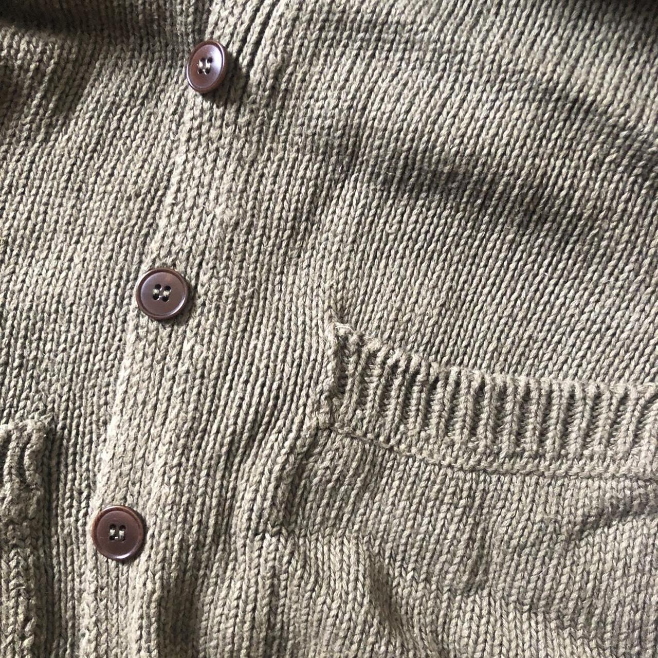 Margaret Howell knit waistcoat vest Khaki linen... - Depop