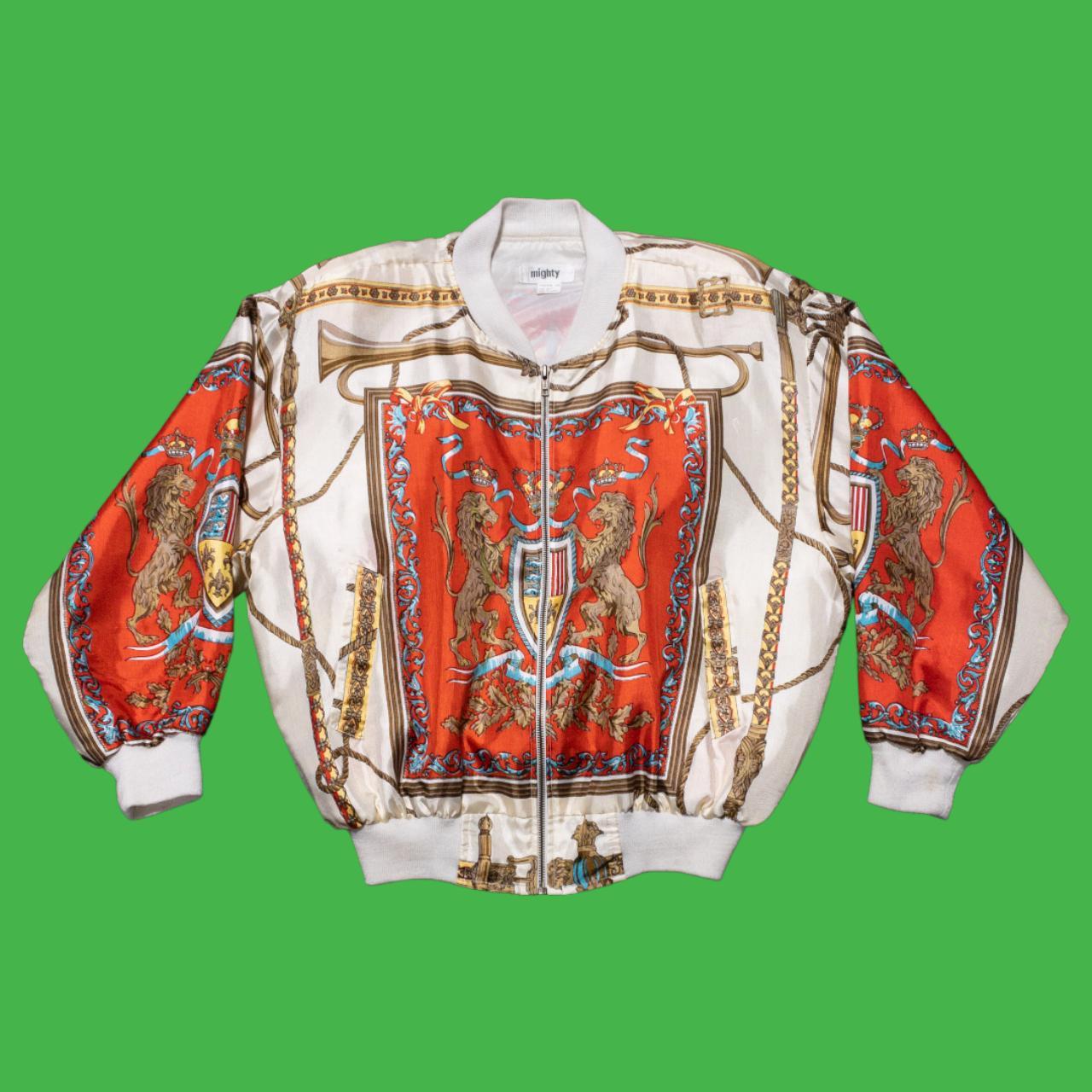 Vintage Satin Bomber Jacket Women's One Size 80s... - Depop