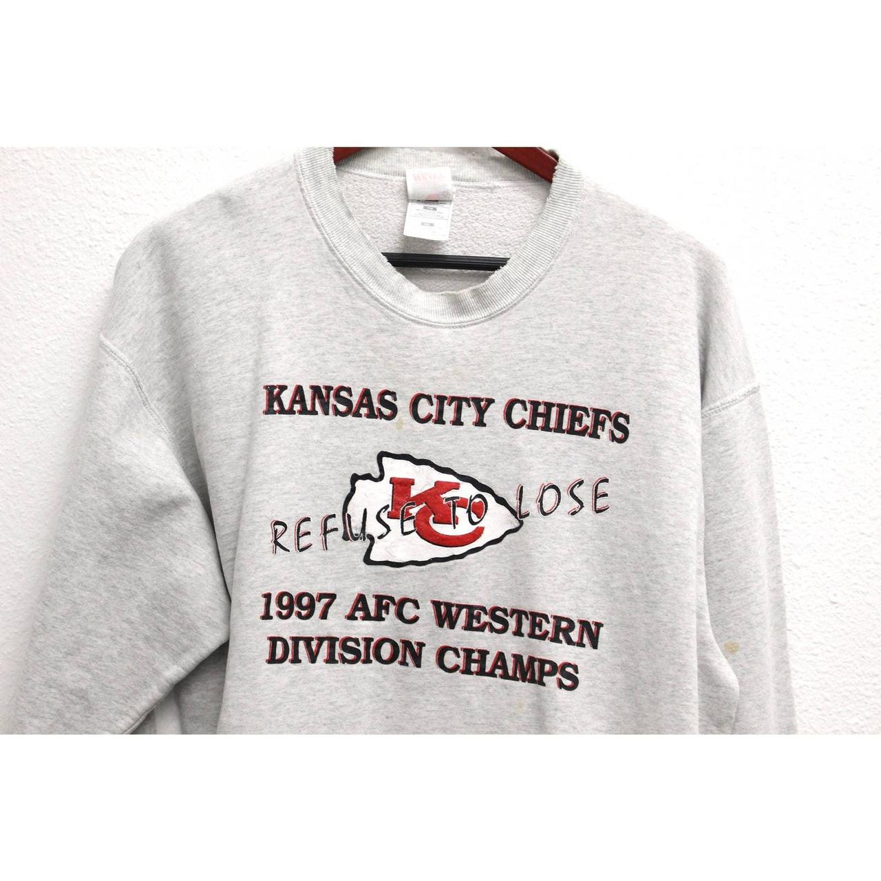 Isochrone Vintage Kansas City Chiefs Football 1997 Division Champions Sweatshirt XL