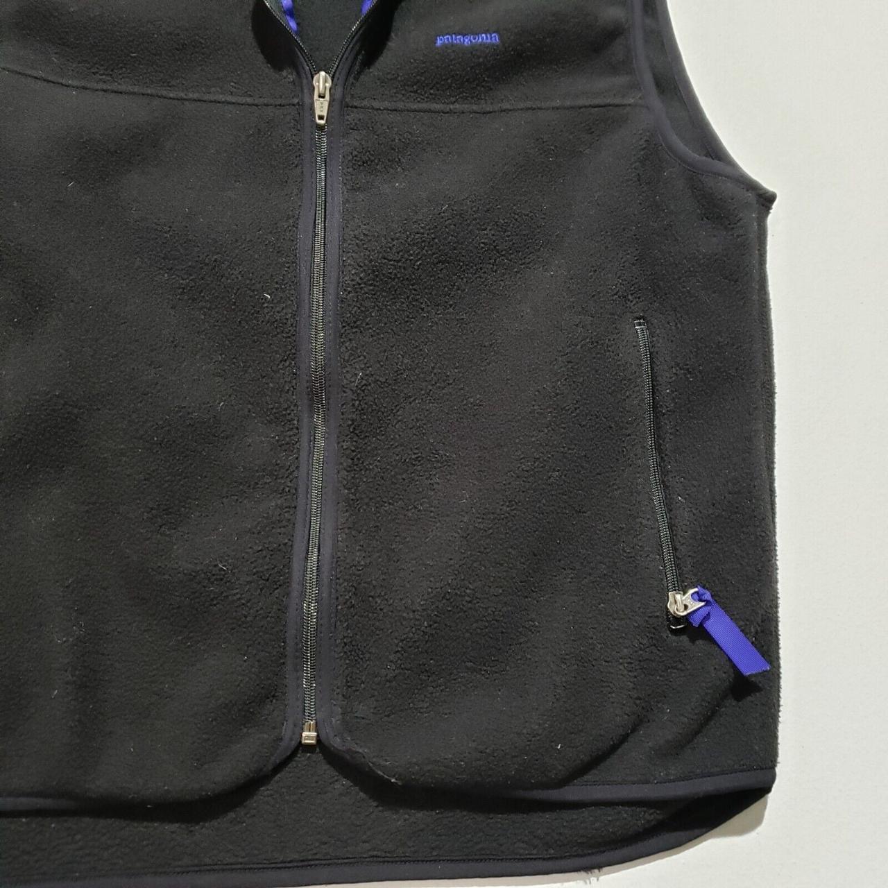 Patagonia Synchilla Fleece Vest 90s Y2K Black Blue... - Depop