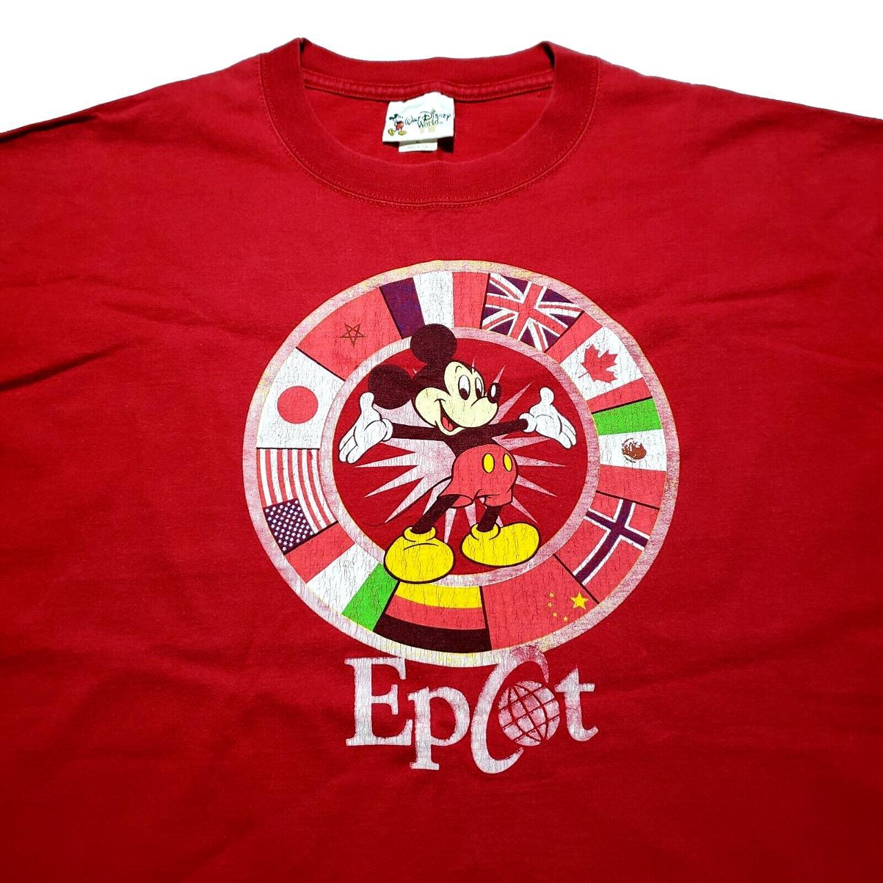 90s Disney Mickey USA Epcot Center XL DoubleSided... - Depop